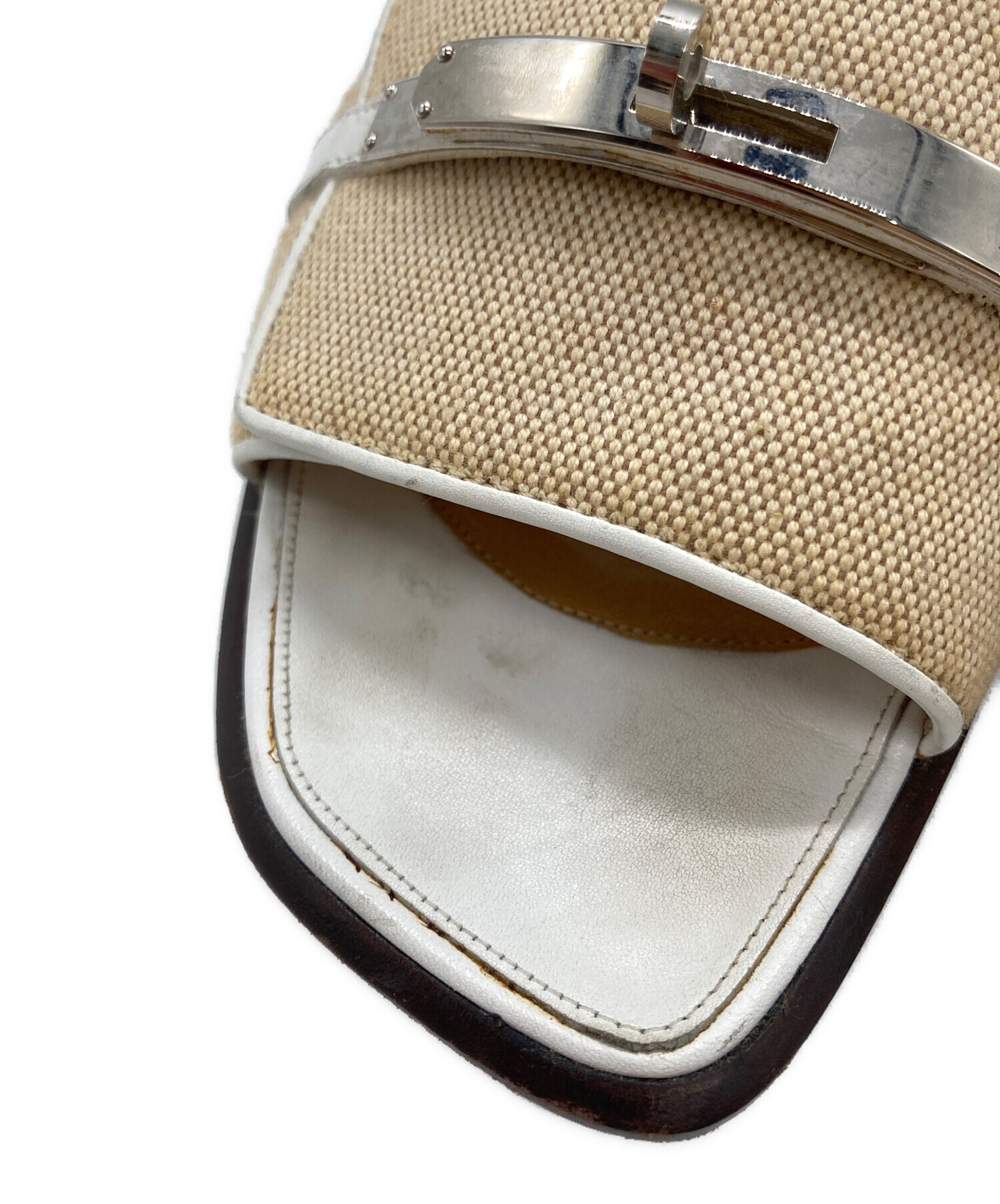 中古・古着通販】HERMES (エルメス) ケリー金具 サンダル ホワイト