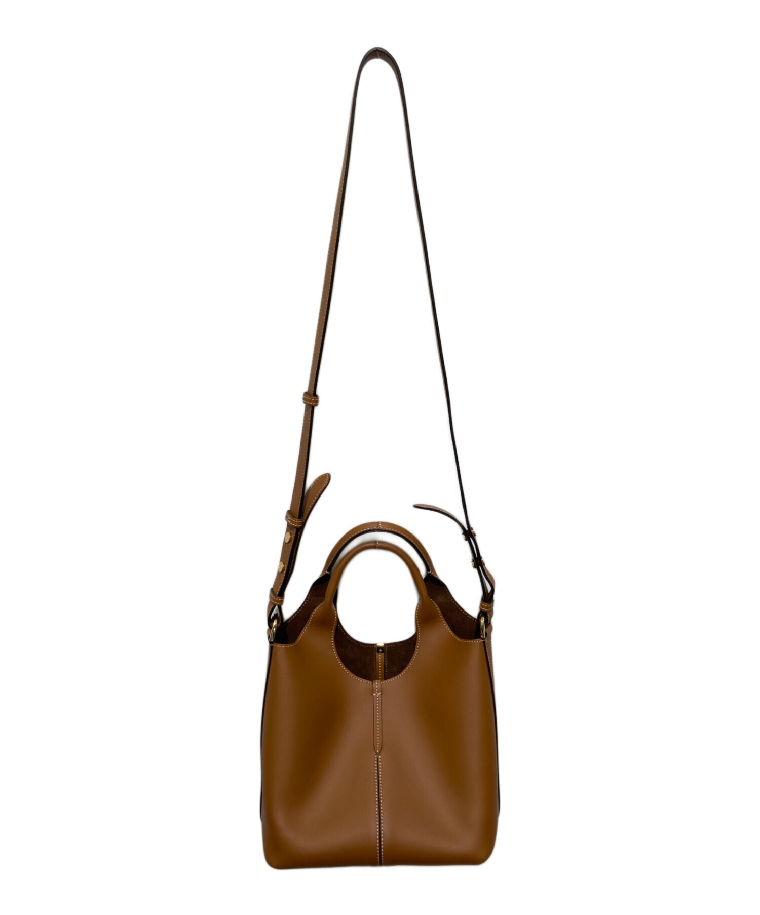 トッズTOD'SスクリプトバッグSCRIPT BAGインプロンテ中古 中古・古着通販】TOD'S (トッズ) レザー ショッピング トート バッグ