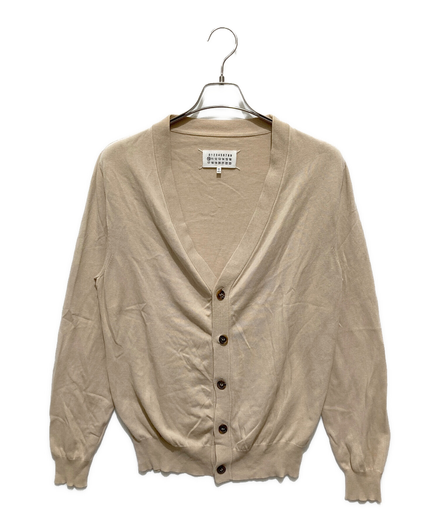 Martin Margiela 10 コットン パイル カーディガン ベージュ 中古・古着通販】Maison Margiela 10 (メゾンマルジェラ 10) コットンV