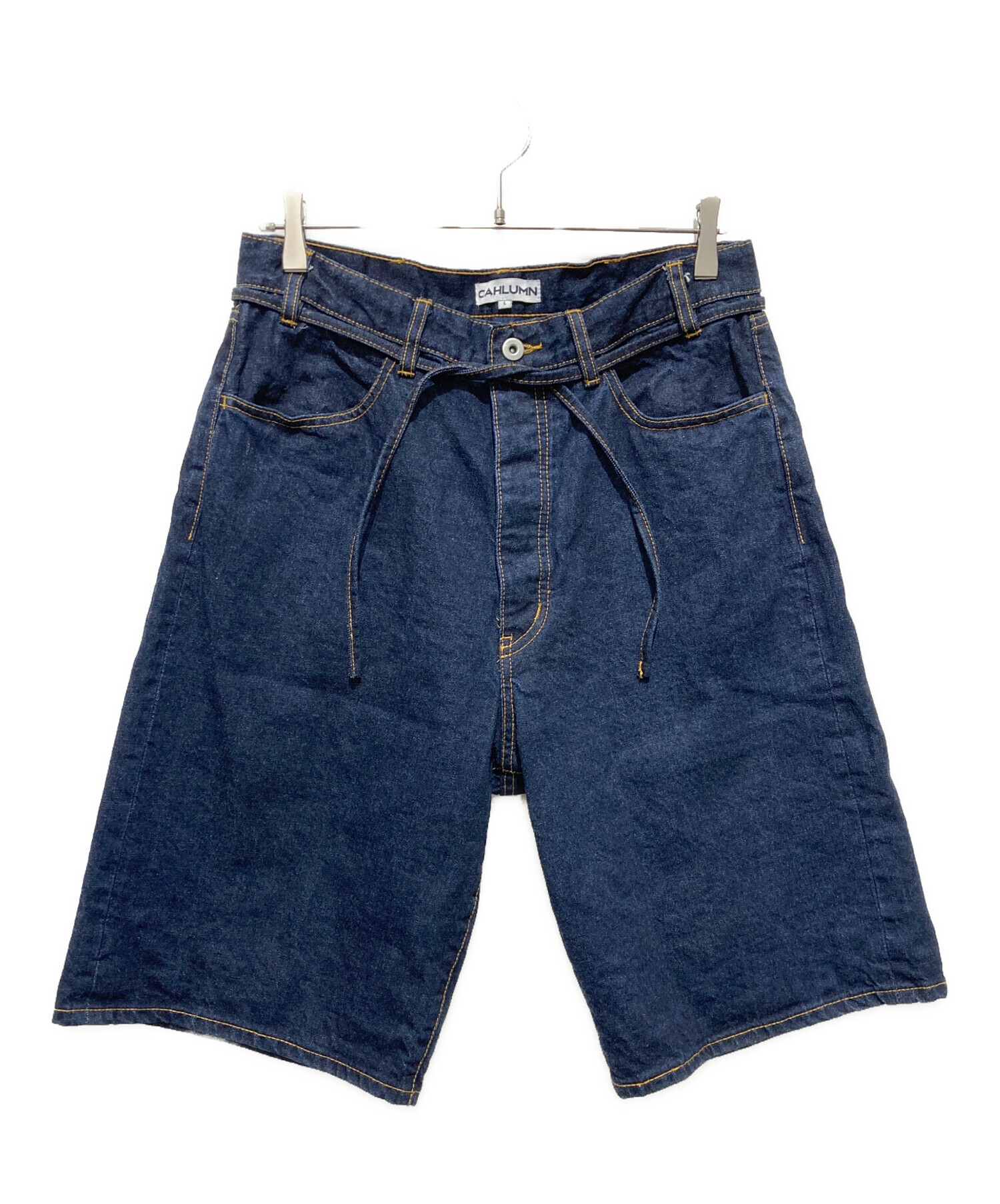 中古・古着通販】CAHLUMN (カウラム) デニムハーフパンツ インディゴ 