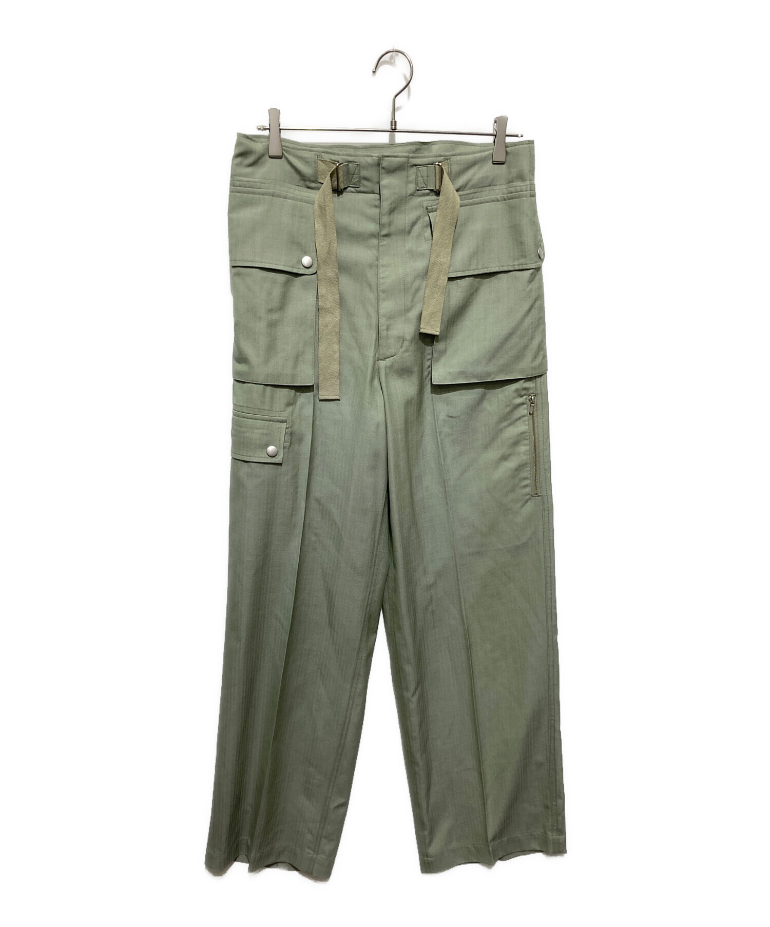中古・古着通販】AURALEE (オーラリー) WOOL HERRINGBONE CARGO PANTS