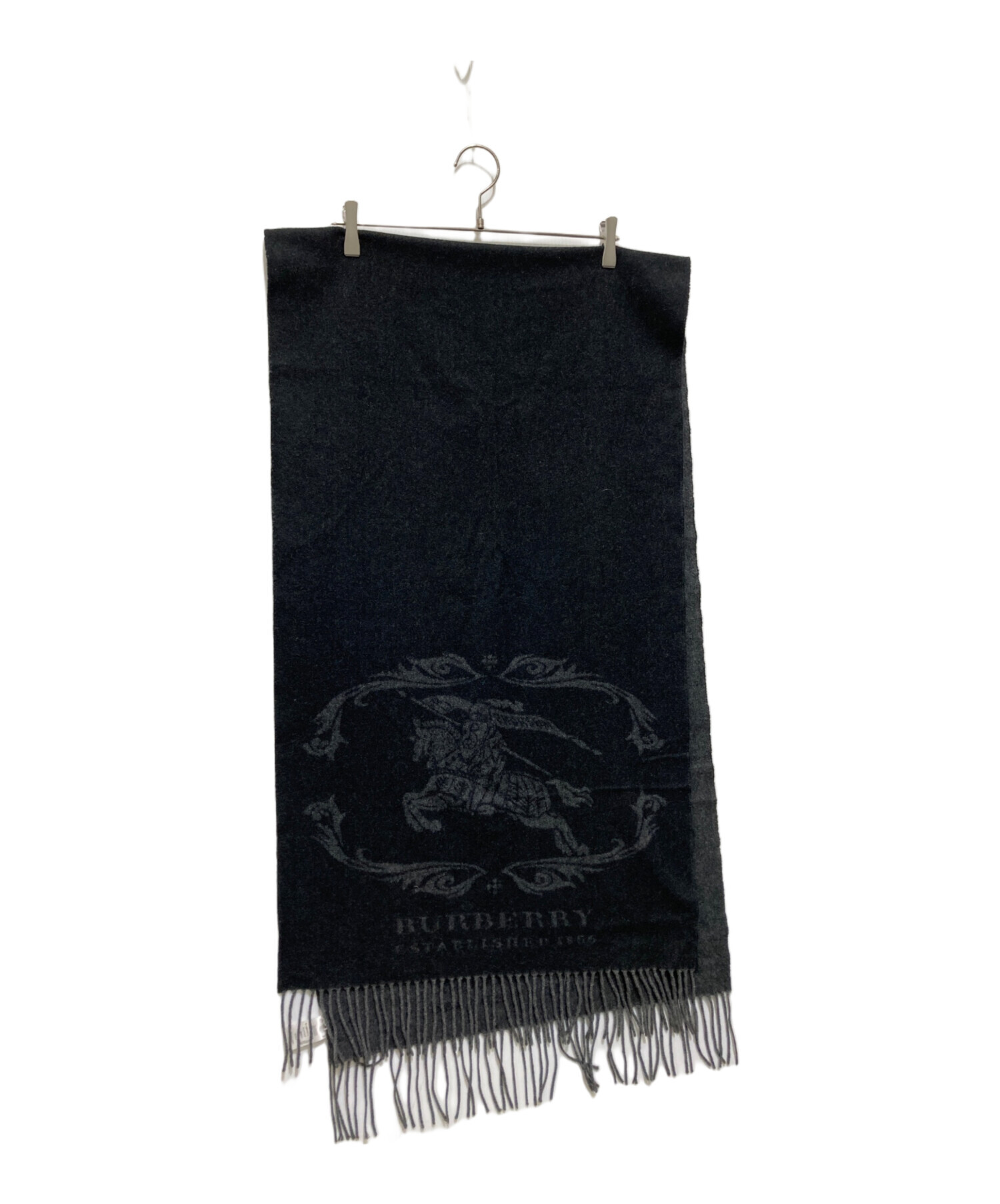 BURBERRY（バーバリー） ブラック ストール 中古・古着通販】BURBERRY (バーバリー) ダブルフェイスビッグホース