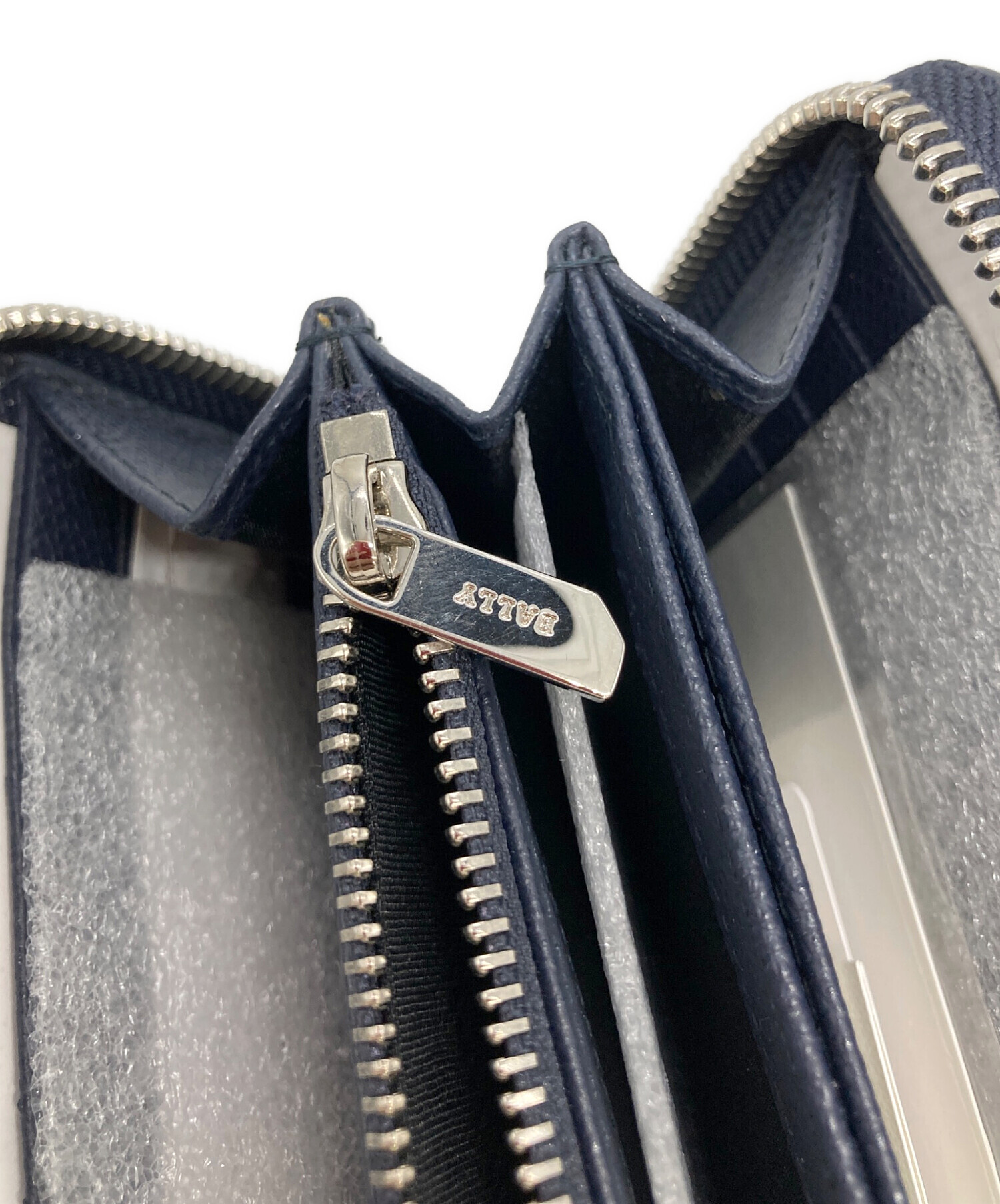 中古・古着通販】BALLY (バリー) ラウンドジップ長財布 ネイビー
