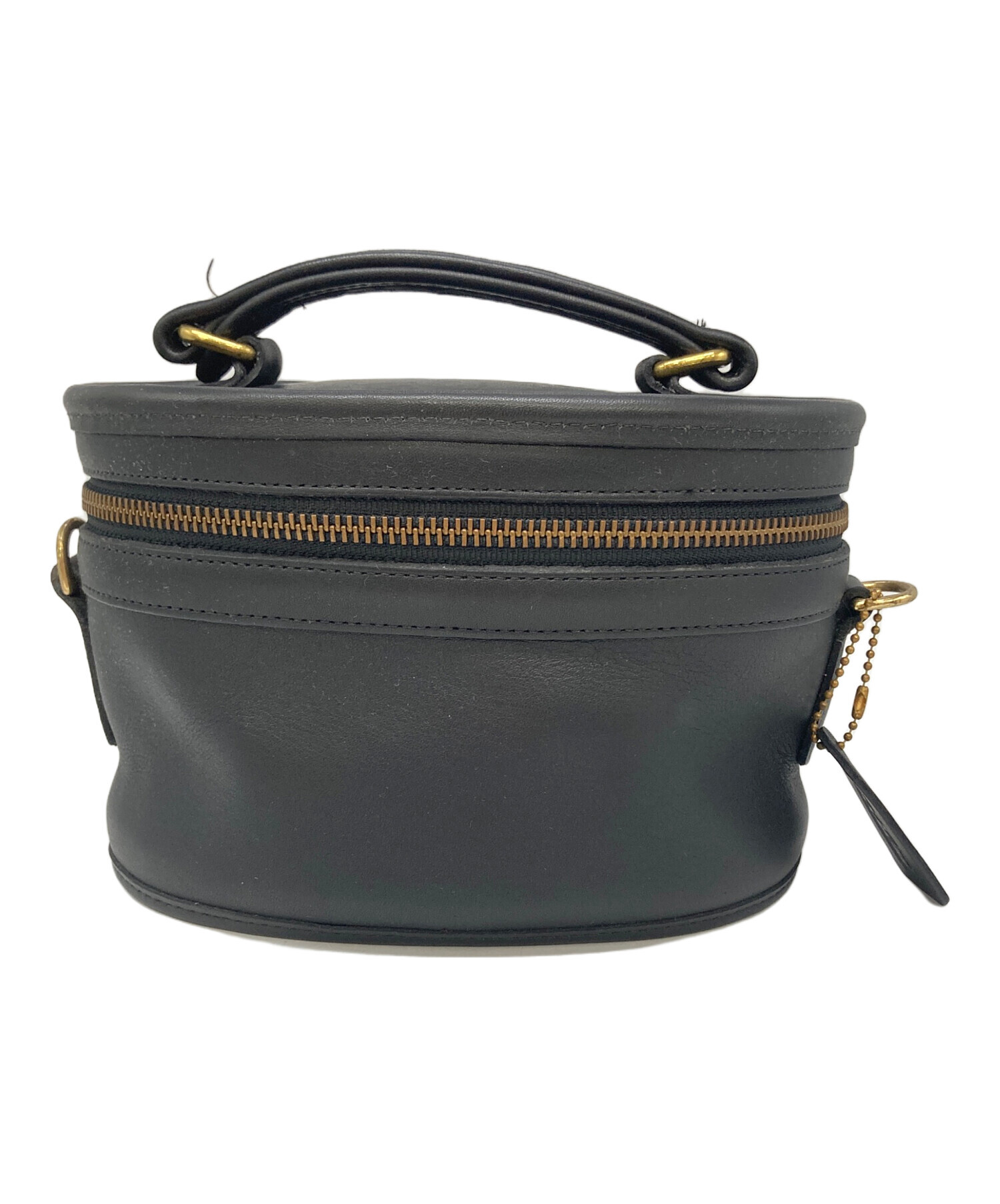 中古・古着通販】COACH (コーチ) レザーバニティバッグ ブラック