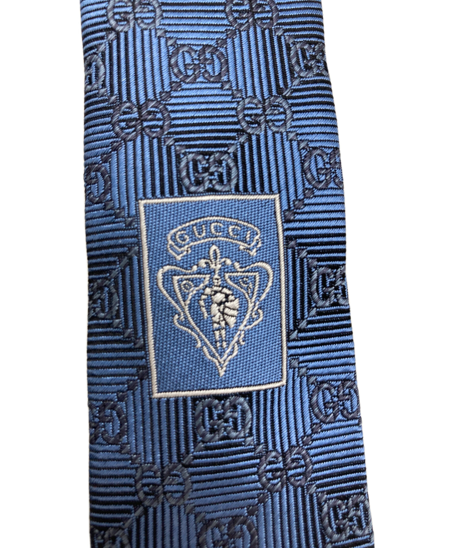 中古・古着通販】GUCCI (グッチ) GG柄ネクタイ ブルー サイズ:OneSize