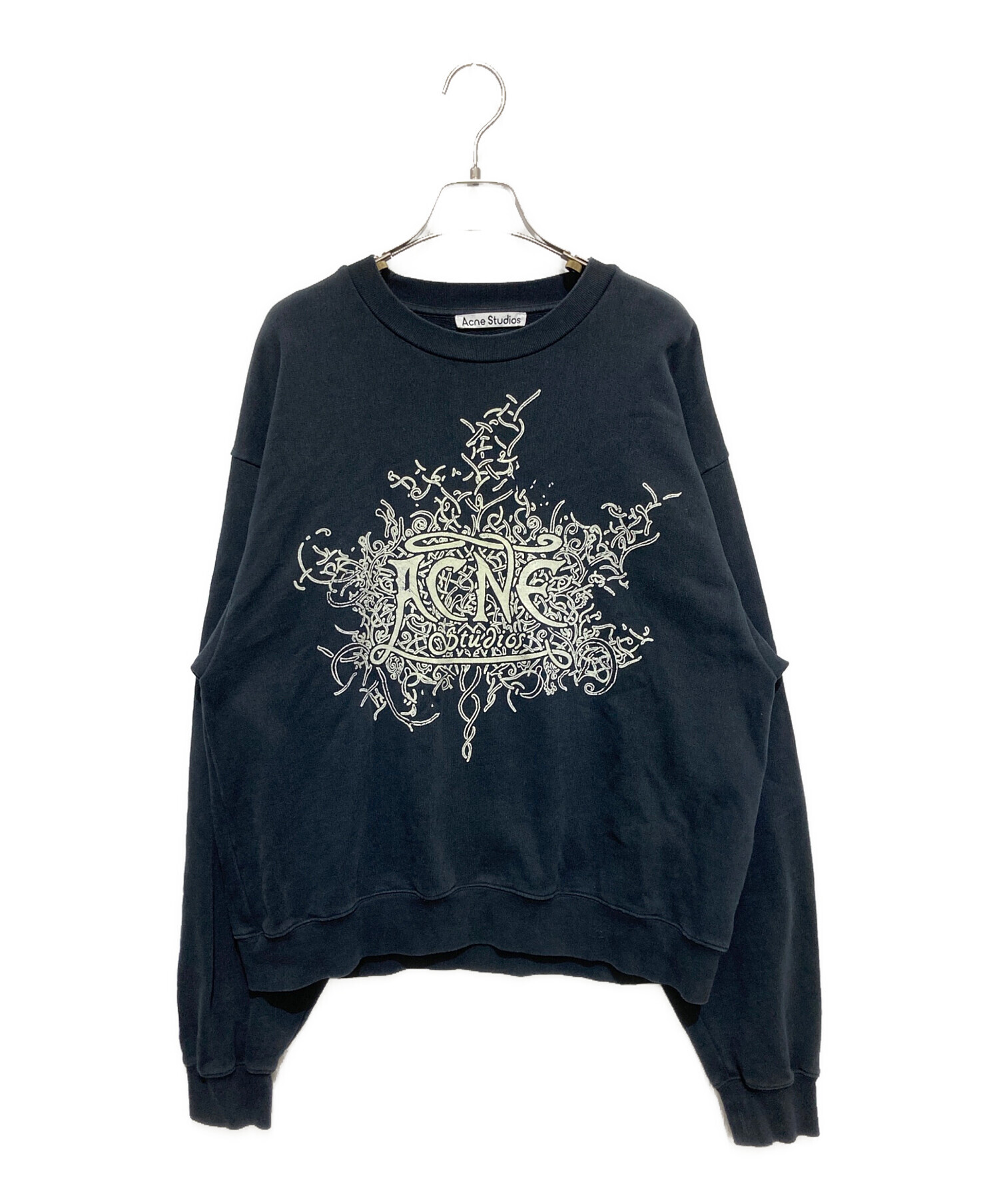m*0様 Acne Studios ロゴネック スウェット ブラック M 中古・古着通販】ACNE STUDIOS (アクネ ストゥディオズ) ルミナスロゴ