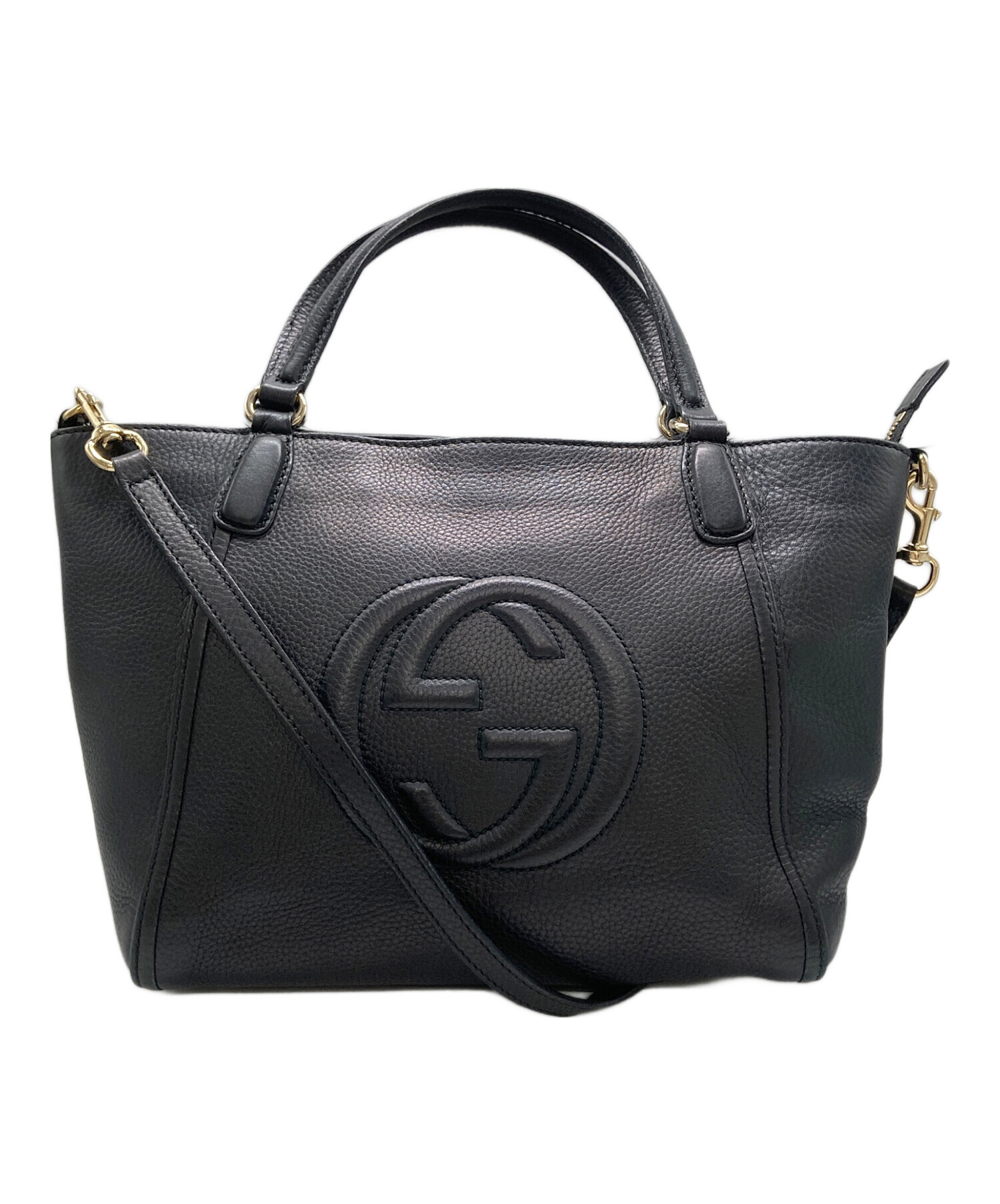 中古・古着通販】GUCCI (グッチ) ソーホー2WAYハンドバッグ ブラック