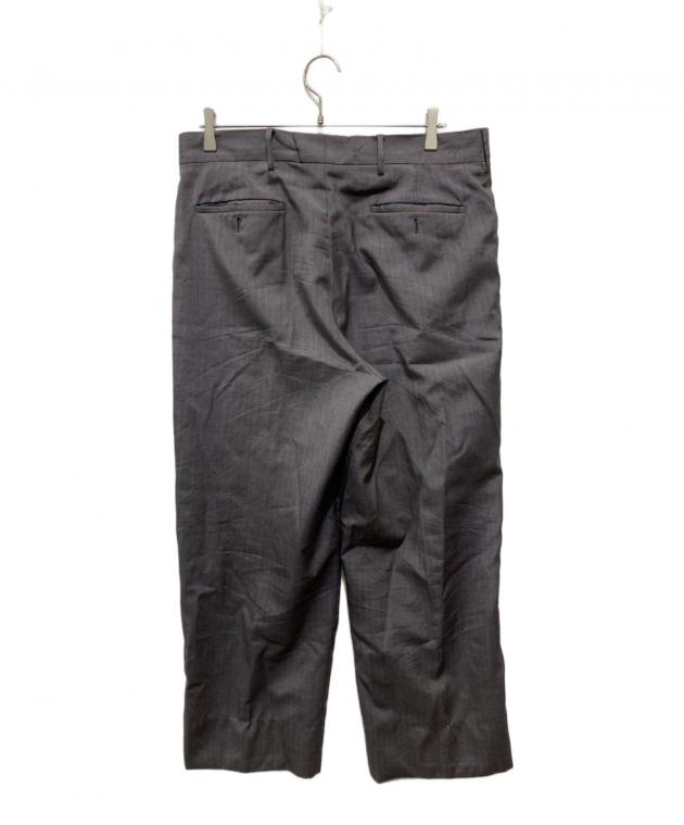 中古・古着通販】PRADA (プラダ) ストライプワイドスラックス グレー