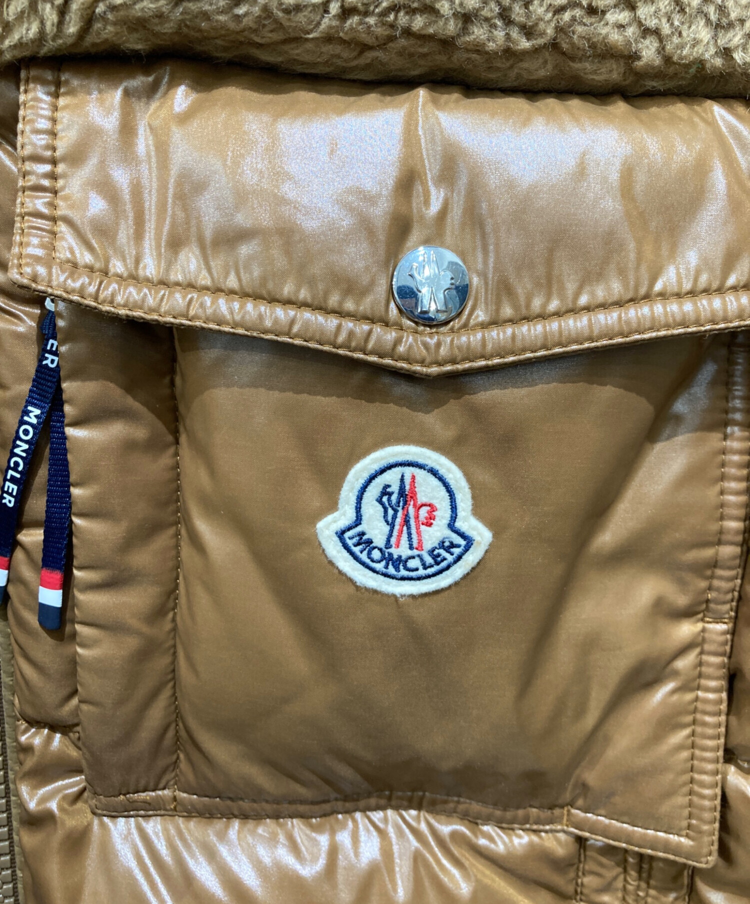 中古・古着通販】MONCLER (モンクレール) ボアフリース切替ダウン 中古・古着通販】MONCLER (モンクレール) ボアフリース切替ダウン