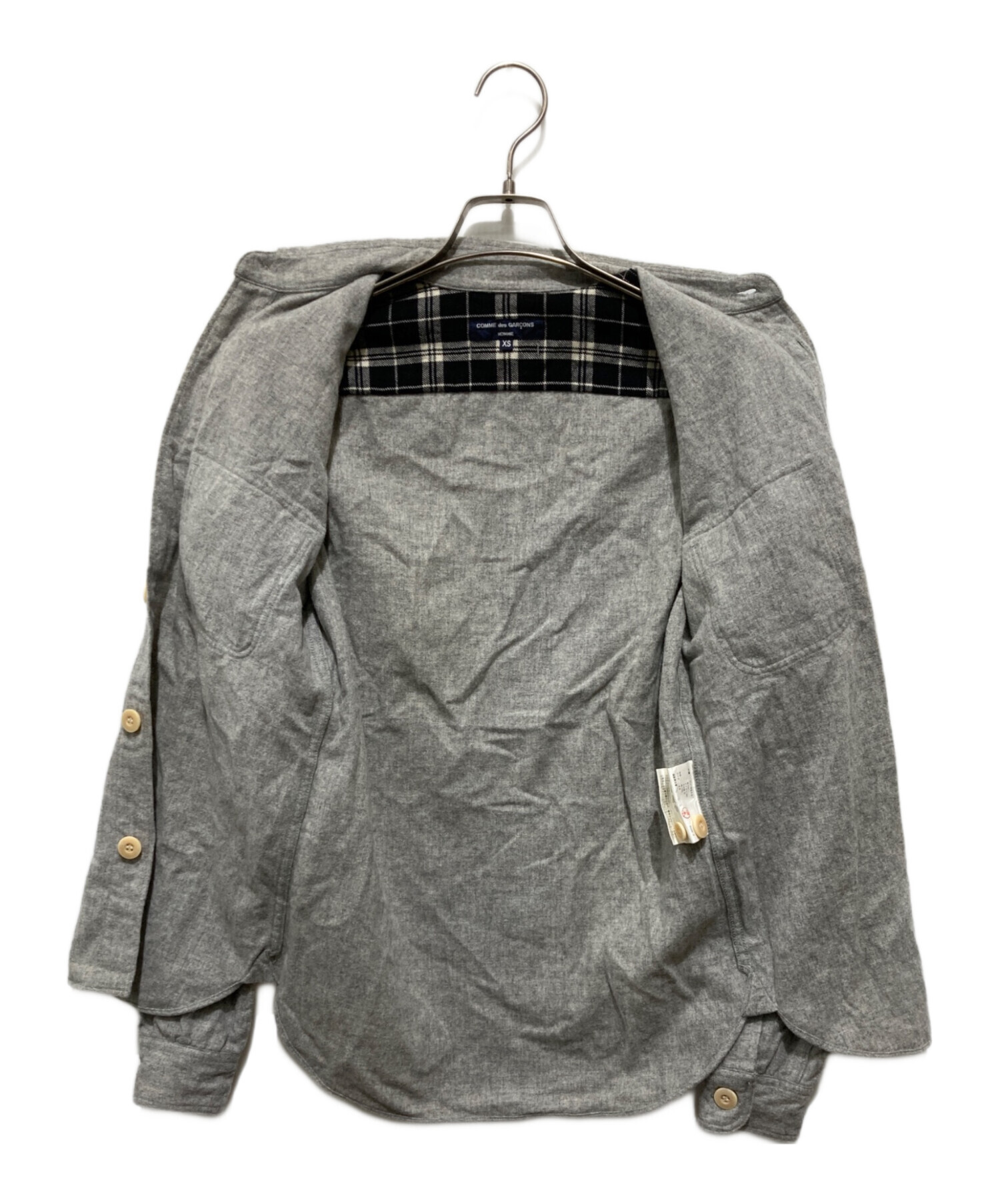 ★激レアデザイン★ comme des garcons ウールジャケット　シャツ 中古・古着通販】COMME des GARCONS HOMME (コムデギャルソン オム