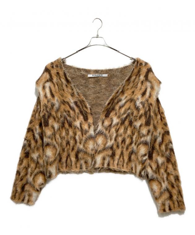 中古・古着通販】PERVERZE (パーバーズ) Wide Slit Cardigan ブラウン