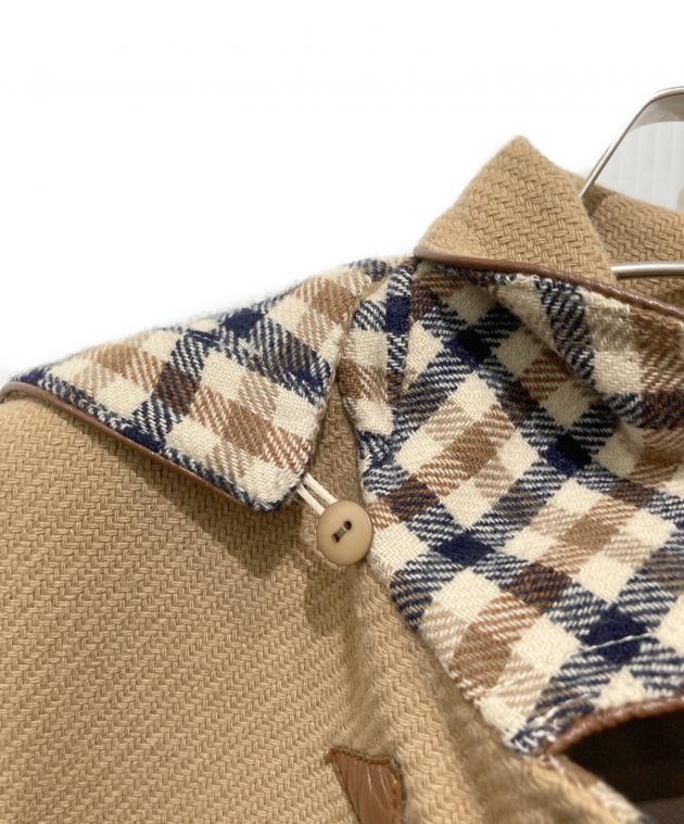 アクアスキュータム ダブルフェイス ダッフルコート クラブチェック キャメル M 中古・古着通販】Aquascutum (アクアスキュータム) クラブチェック