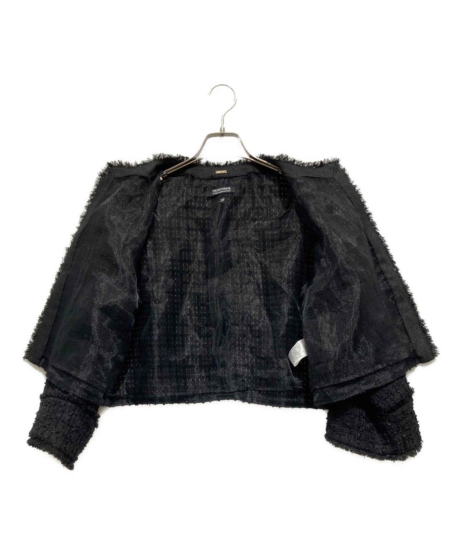 ドレステリア　黒ツイードジャケット　未使用タグ付き 中古・古着通販】DRESSTERIOR (ドレステリア) シアーツイード