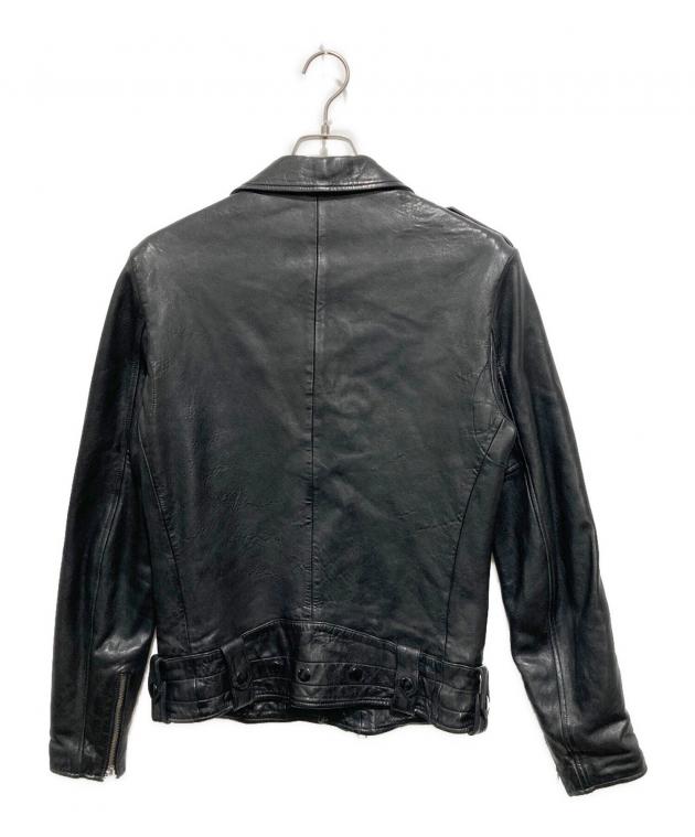 【高級・優良品】オールセインツ シープレザー ダブルレザージャケット グレー M 中古・古着通販】ALL SAINTS (オールセインツ) シワ加工シープレザー