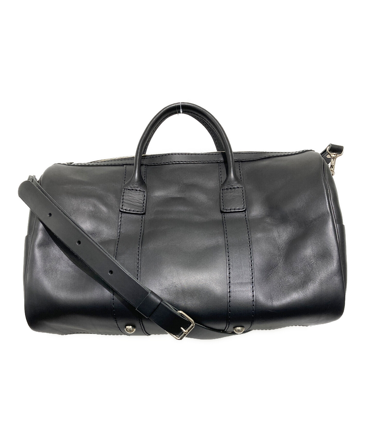中古・古着通販】Herz (ヘルツ) レザー2WAYボストンバッグ ブラック