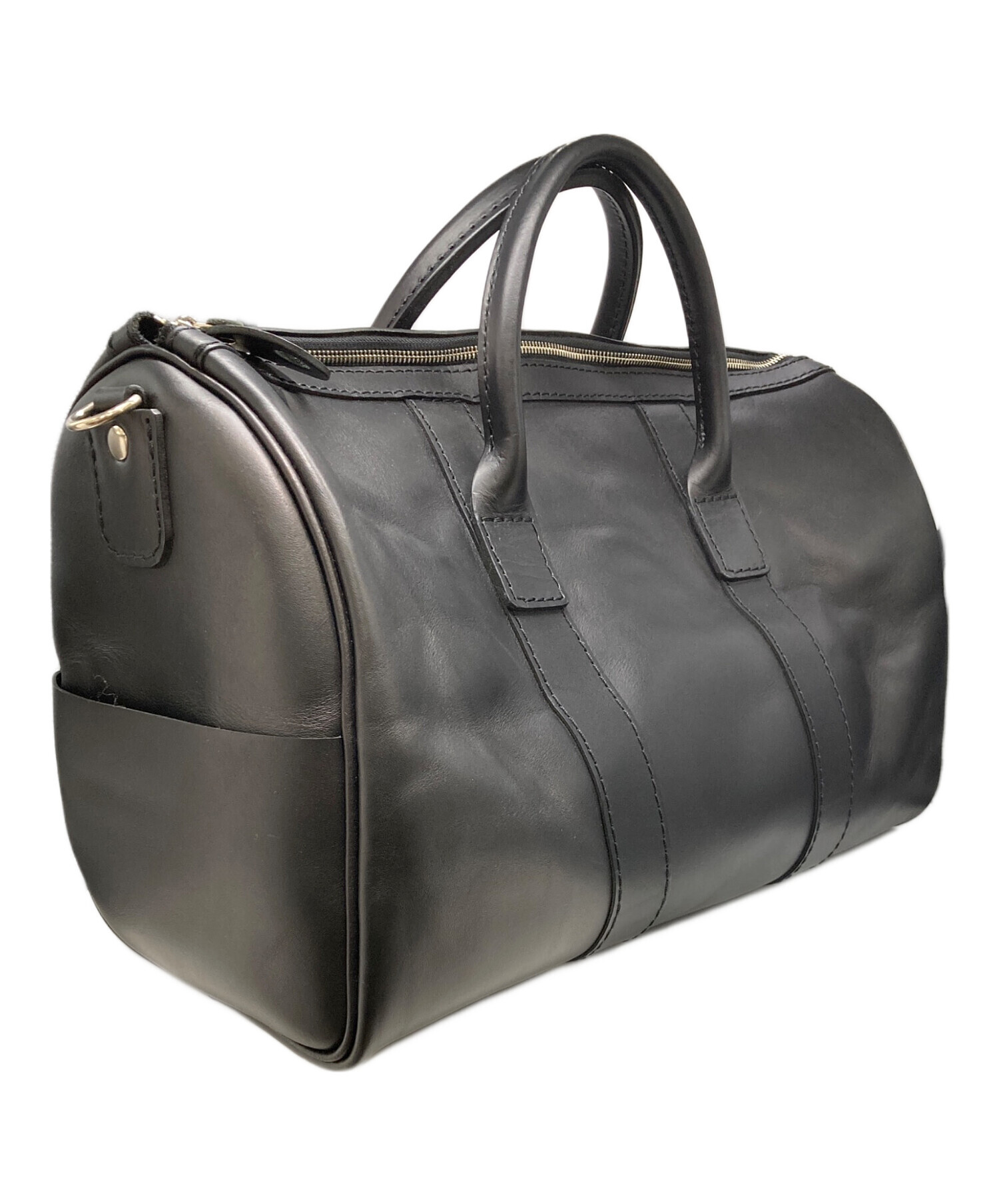 中古・古着通販】Herz (ヘルツ) レザー2WAYボストンバッグ ブラック