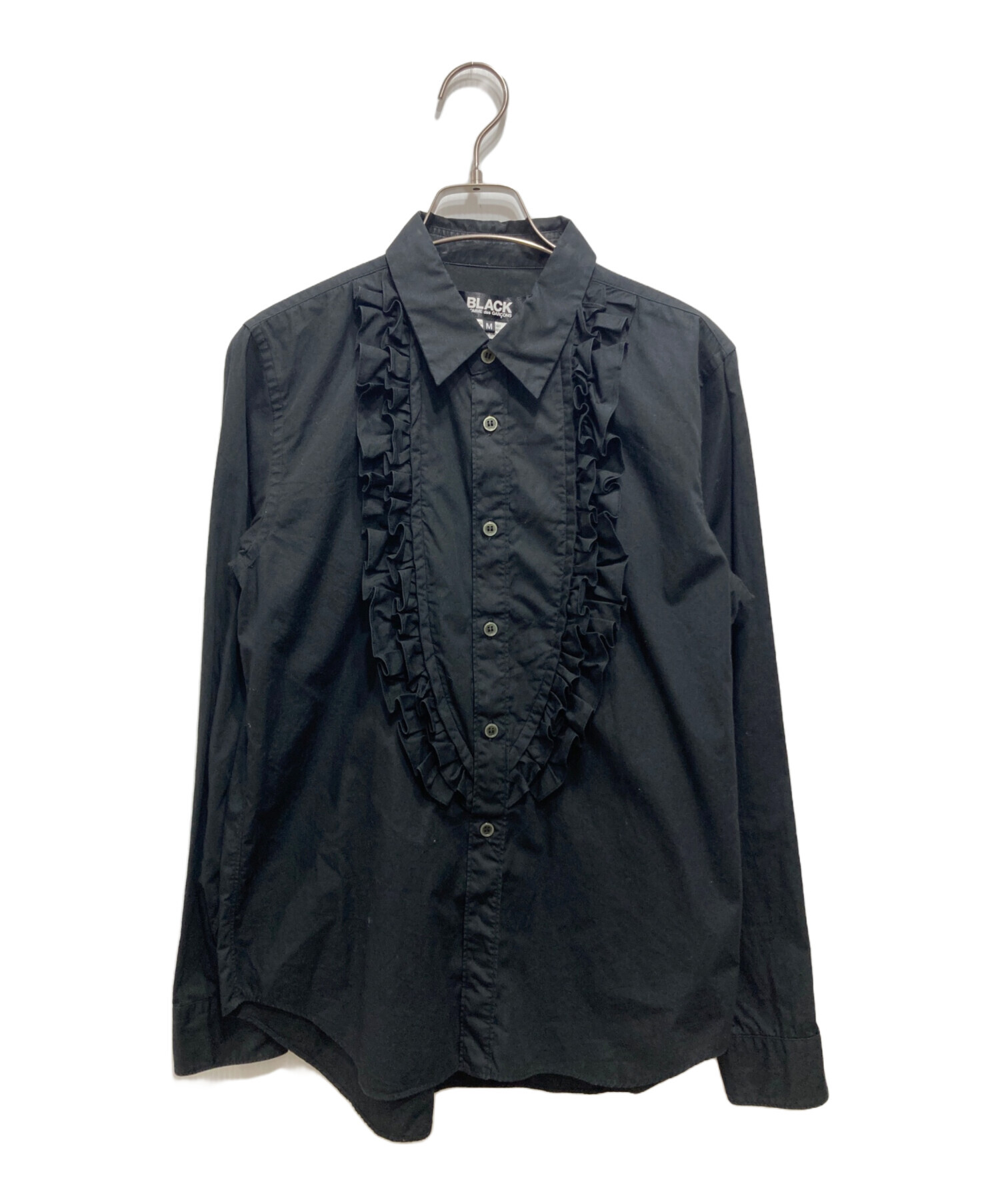 COMME des GARÇONS HOMME PLUS フリルシャツ　ブラック 中古・古着通販】BLACK COMME des GARCONS (ブラック コムデギャルソン
