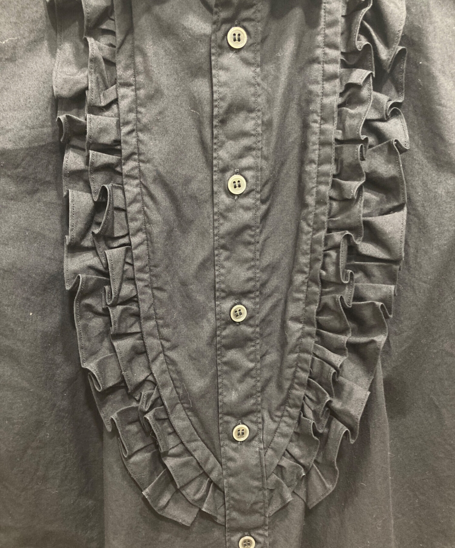 ブラックコムデギャルソン AD2016 ティアードフリルテーラード 白 S ブラックコムデギャルソン AD2016 ティアードフリルテーラード 白 S