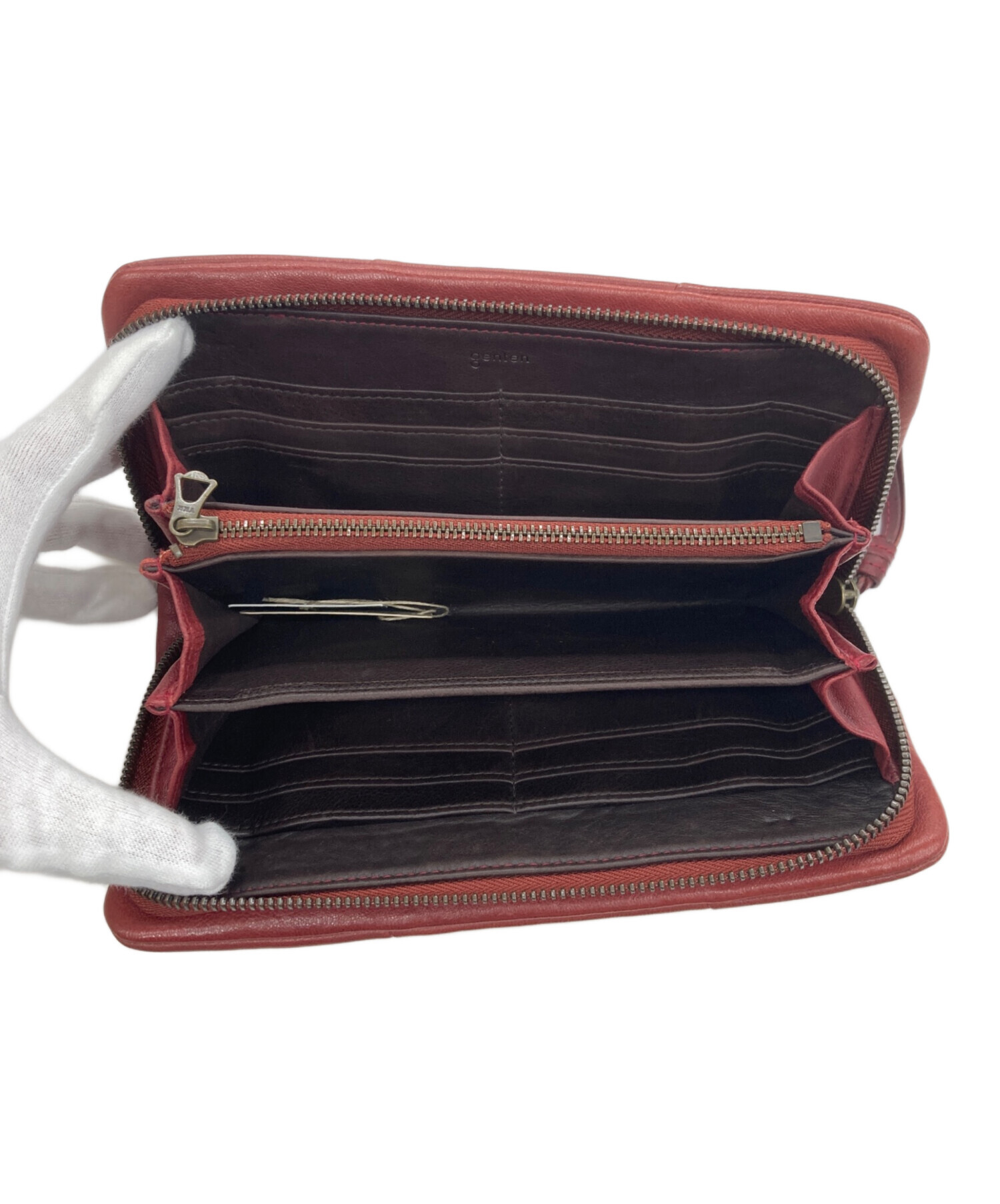 中古・古着通販】genten (ゲンテン) ニットキルト／ラウンドファスナー