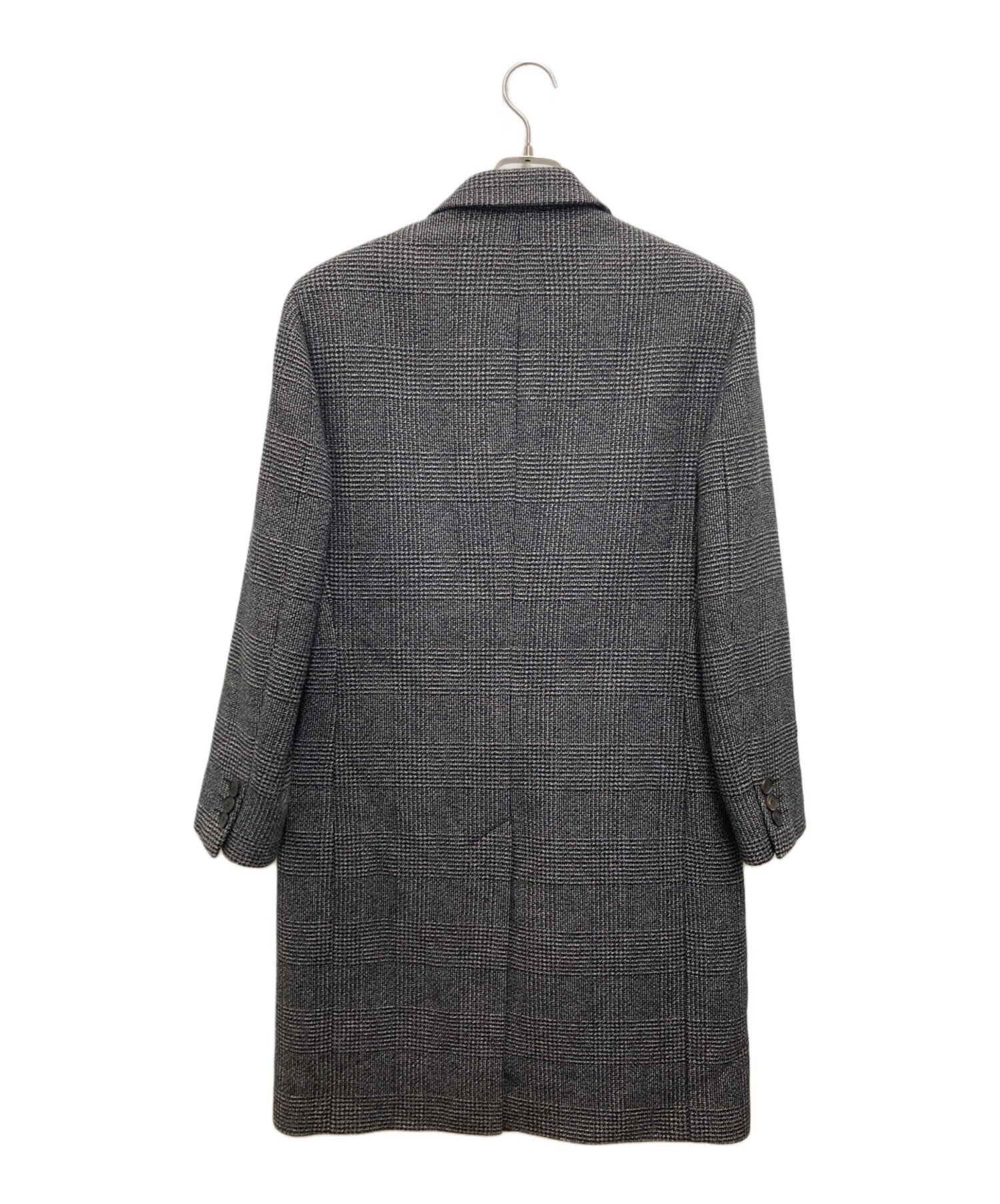 【極美品 】ラコステ チェスターコート グレンチェック ブランドロゴ M~L相当 中古・古着通販】LACOSTE (ラコステ) グレンチェックチェスターコート