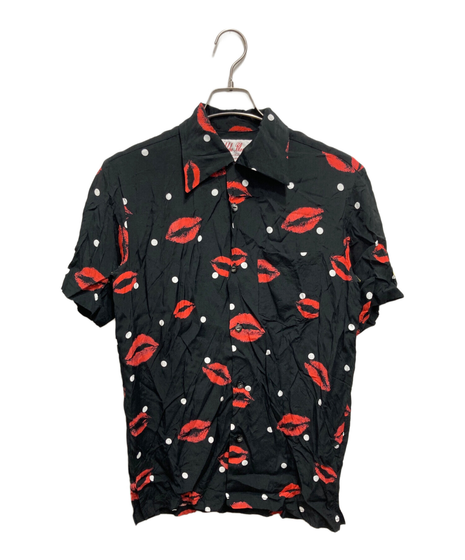 未使用 定価23000円 アロハブロッサム KISS 38 M 箱 ワコマリア WACKO MARIA - aloha blossom キス柄 アロハシャツ アロハブロッサムの