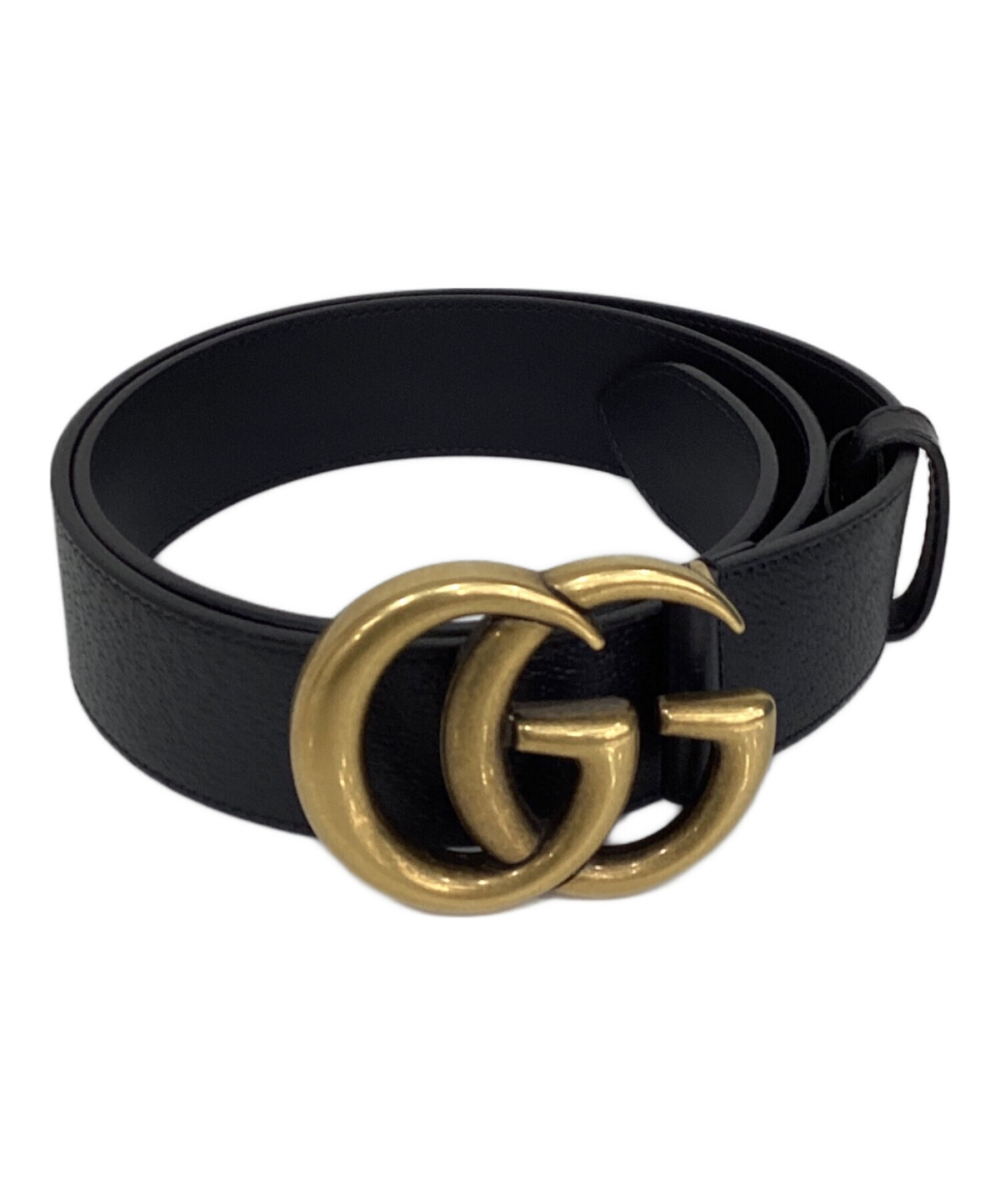 中古・古着通販】GUCCI (グッチ) GGマーモントベルト ブラック サイズ  