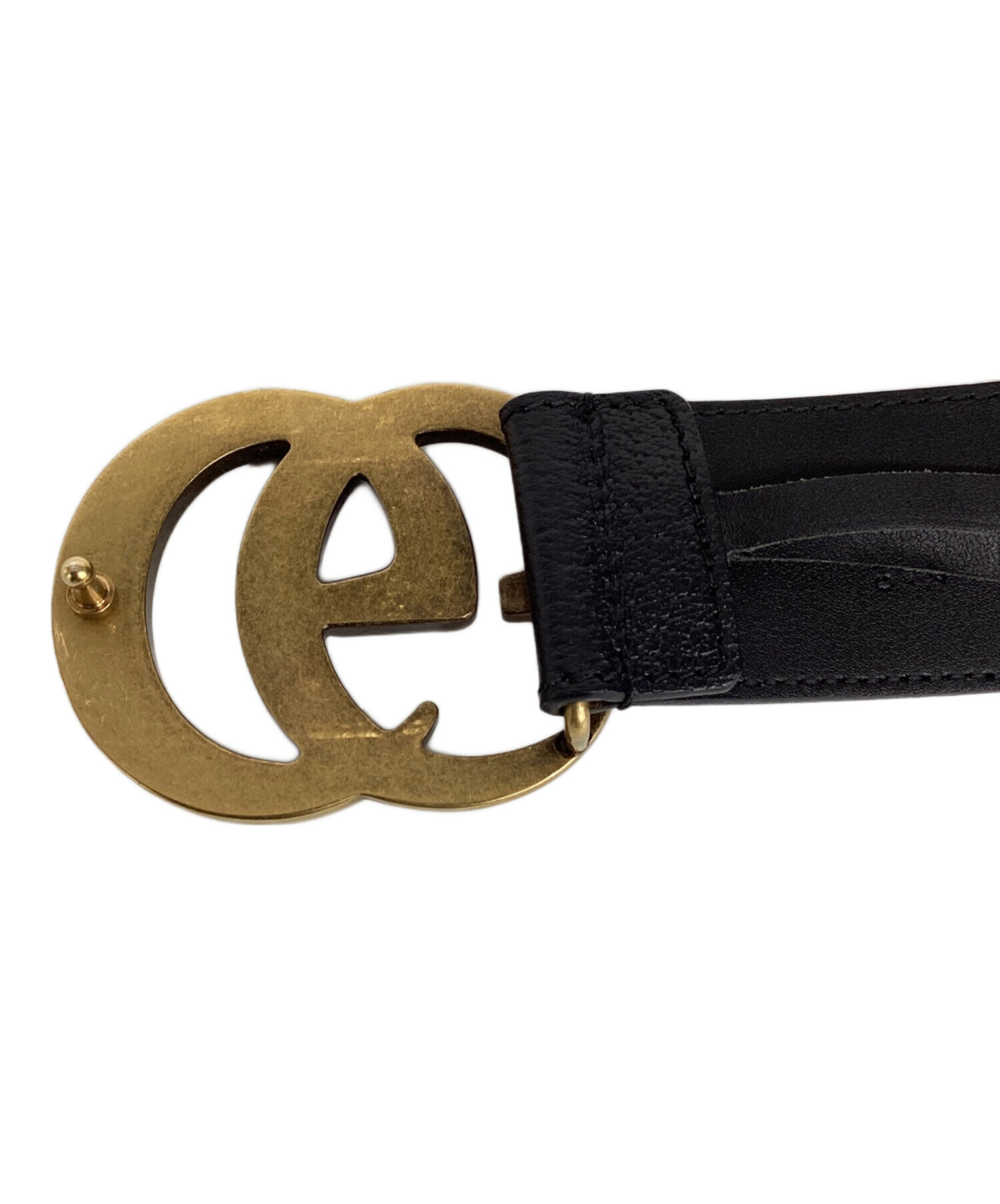 中古・古着通販】GUCCI (グッチ) GGマーモントベルト ブラック サイズ 