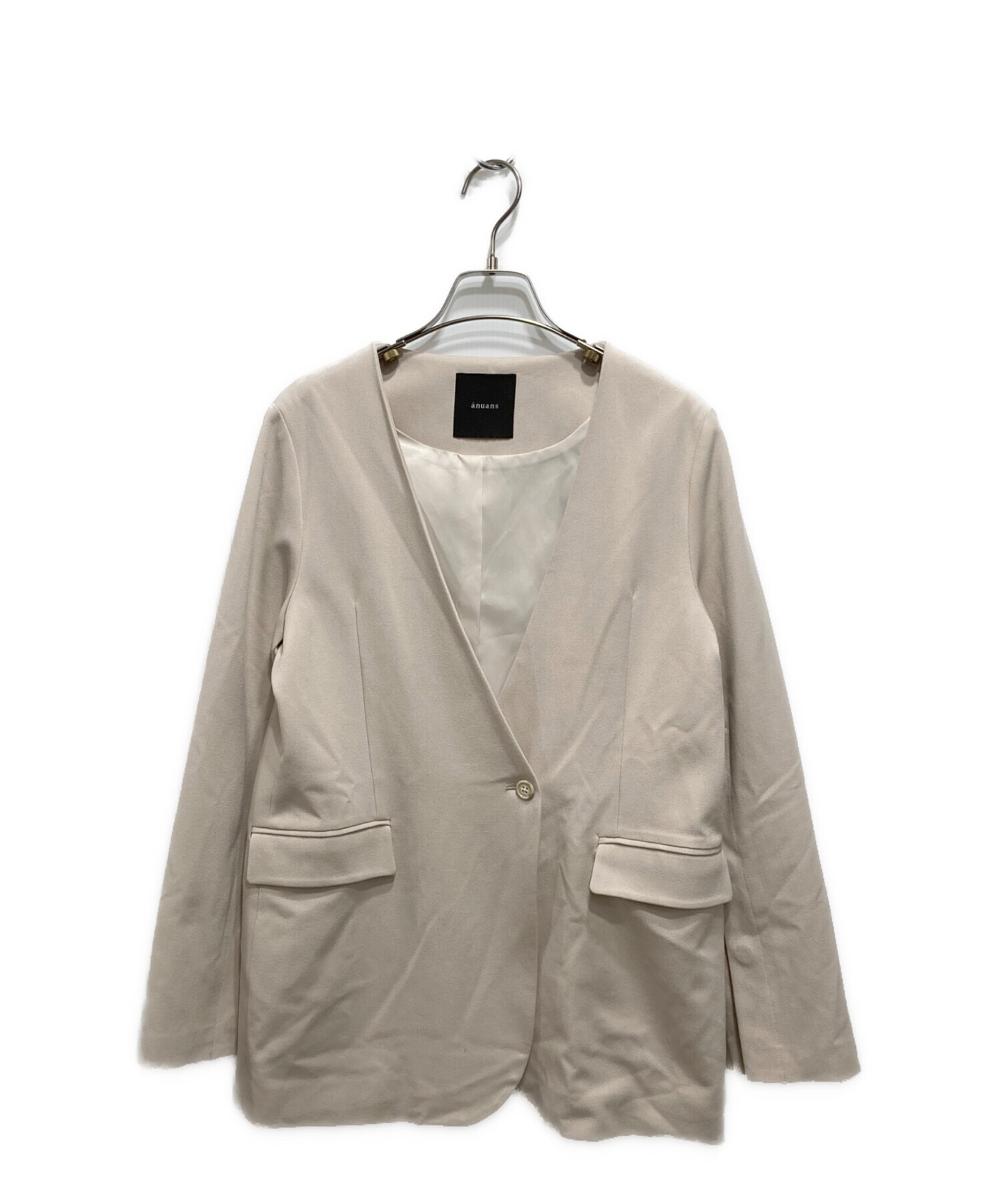 anuans スリットスリーブノーカラージャケット anuans スリット