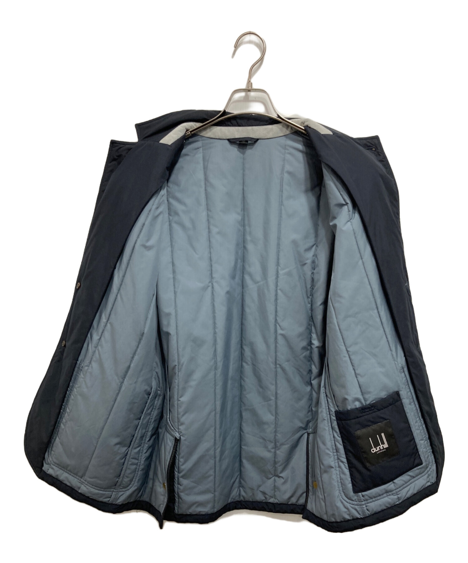 ダンヒル dunhill ネイビー ナイロンジャケット S メンズ 中古・古着通販】dunhill (ダンヒル) パイピング中綿ジャケット