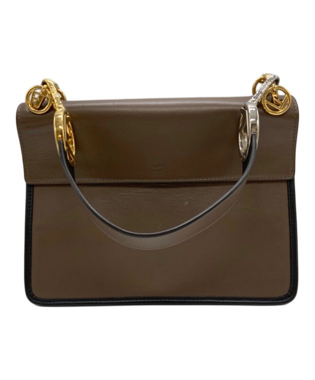 フェンディ ズッカ ビジネスバッグ ショルダーバッグ 2WAY ブラウン キャンバス レザー レディース FENDI 【中古】 中古・古着通販】FENDI (フェンディ) キャナイエフズッカレザー2WAY