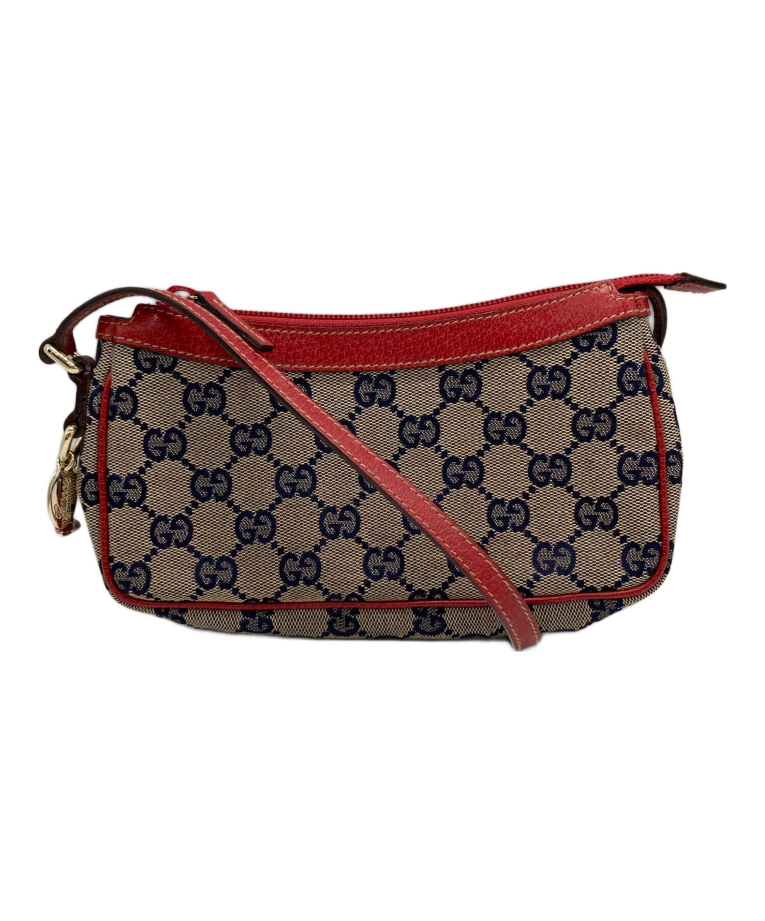 中古・古着通販】GUCCI (グッチ) GGキャンバスポーチ レッド