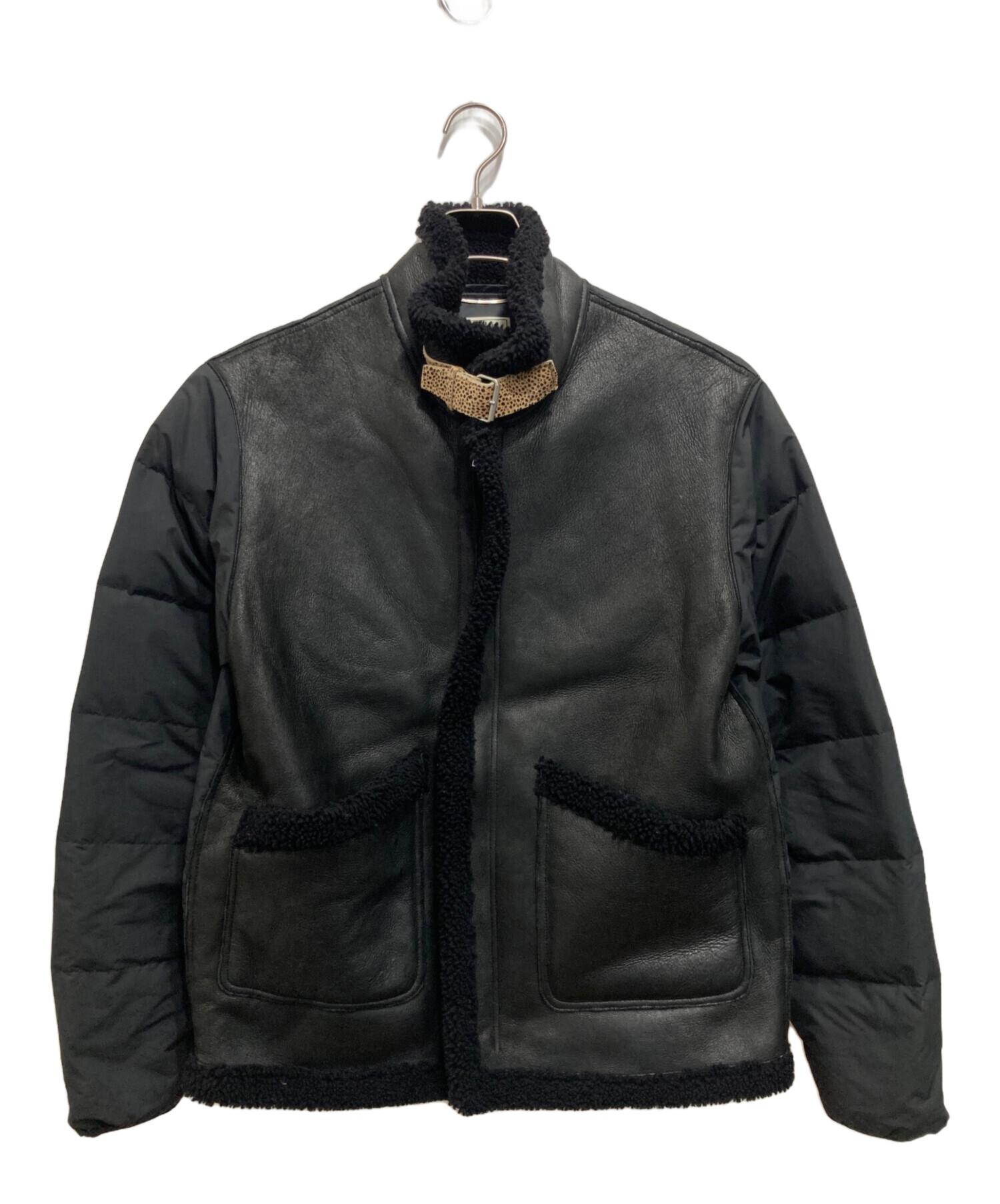 中古・古着通販】MANDO (マンドー) ムートンダウンジャケット ブラック 