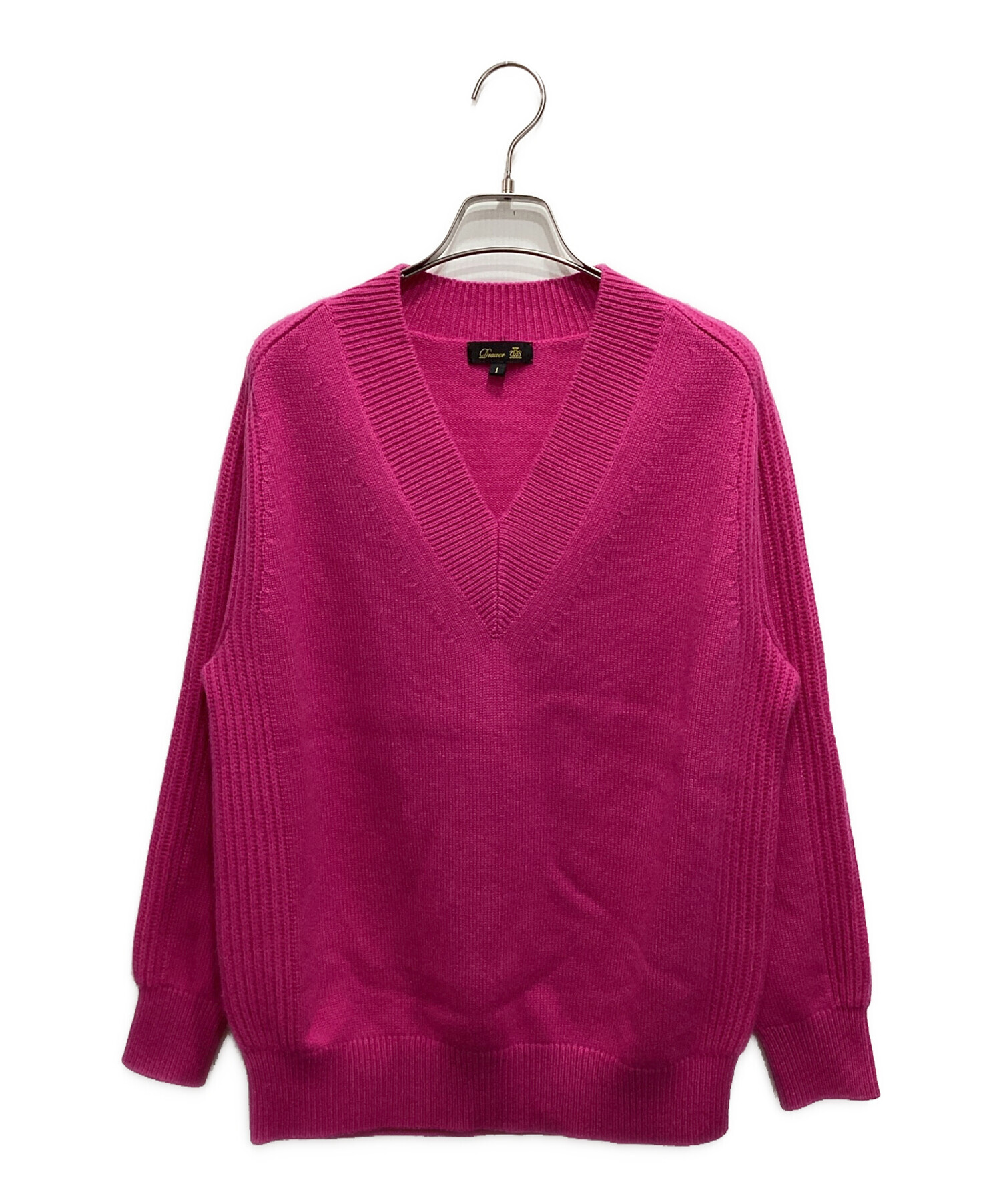 完売品✨極美品✨ドゥロワー 7G カシミヤ Vネック カーディガン 1 ピンク