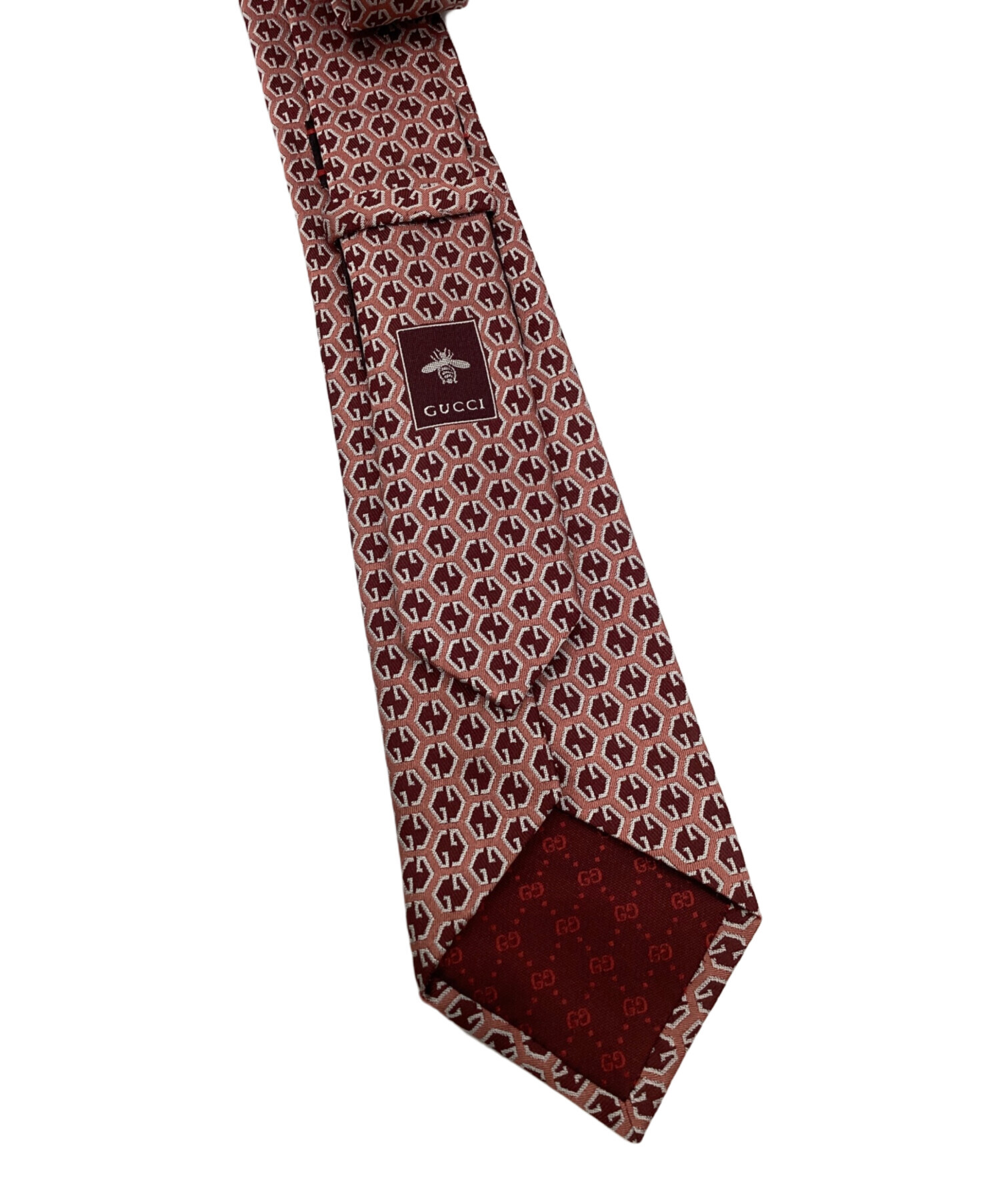 中古・古着通販】GUCCI (グッチ) Gロゴネクタイ レッド サイズ:無し