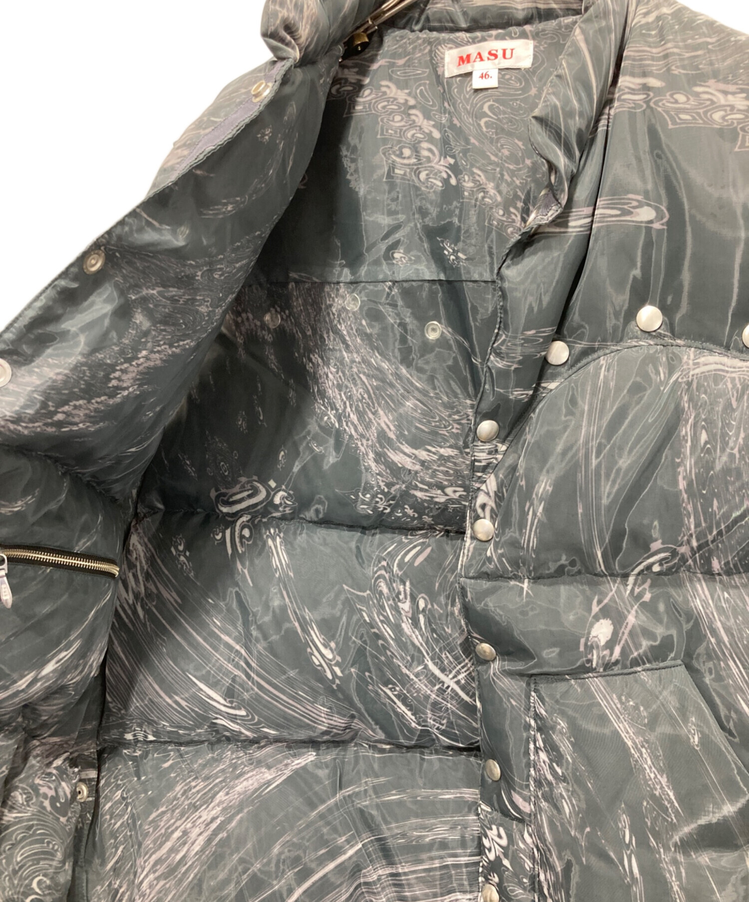 中古・古着通販】masu (エムエーエスユー) MARBLE BANDANA PUFFER VEST 
