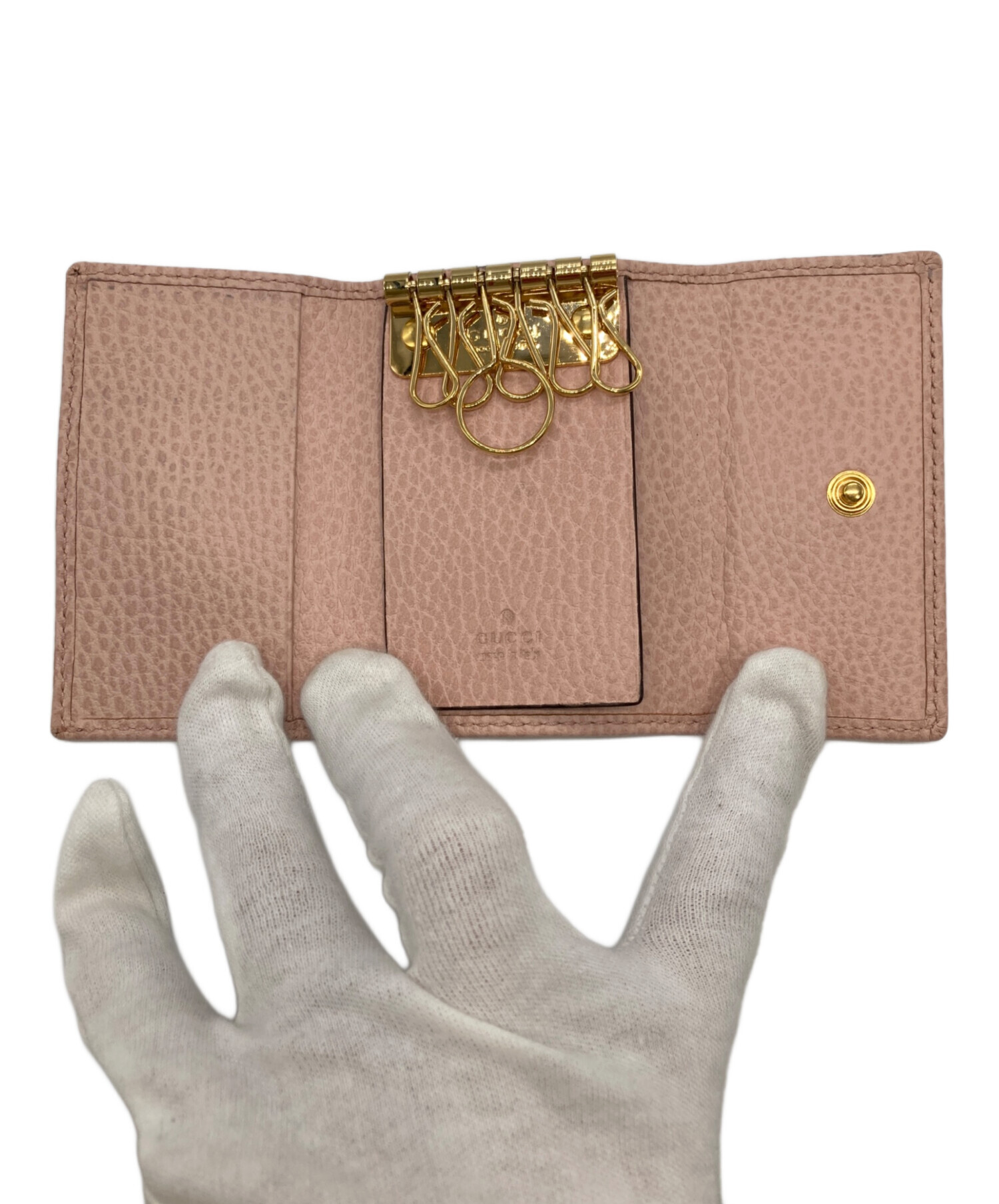 中古・古着通販】GUCCI (グッチ) ダブルG キーケース ピンク｜ブランド