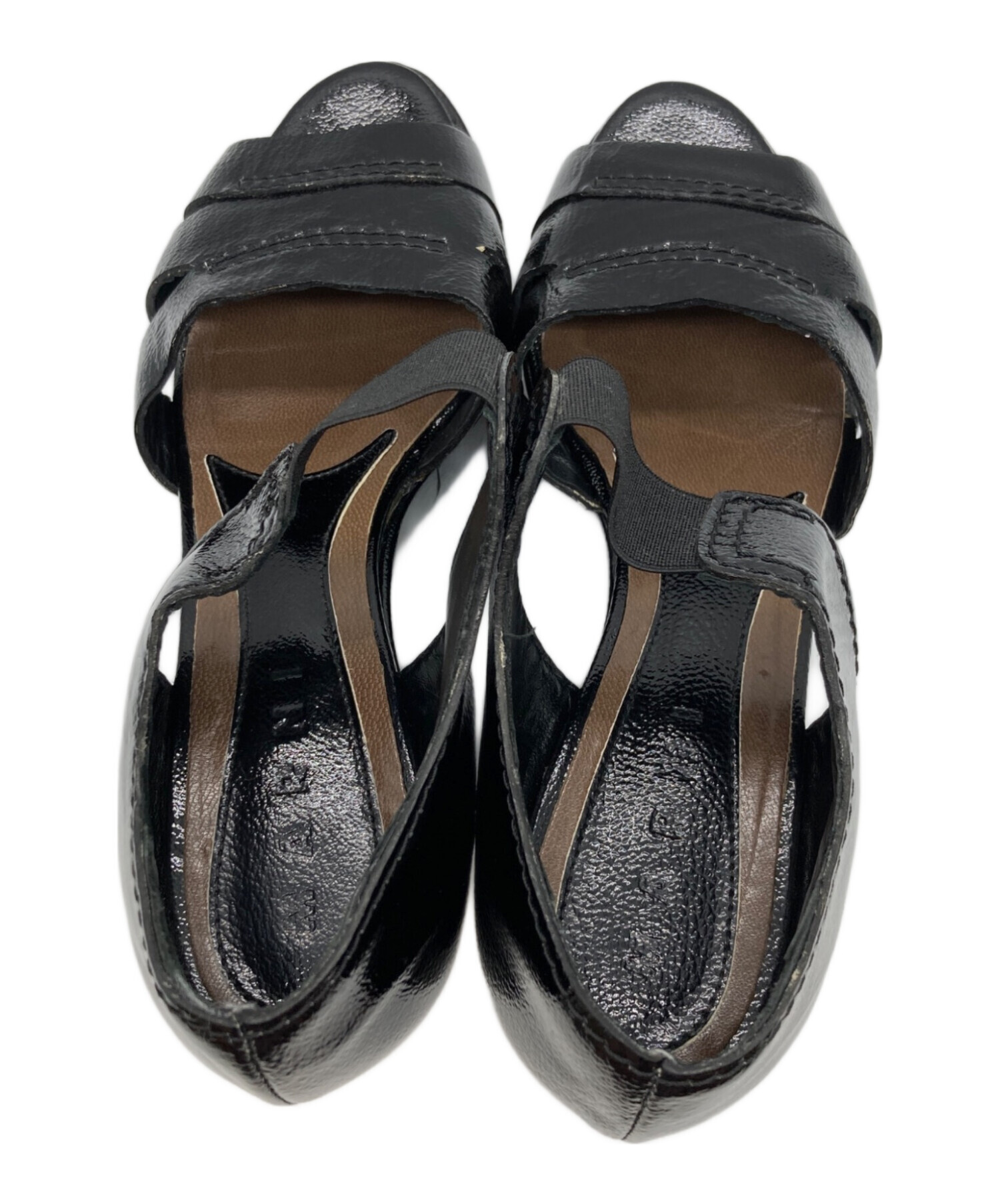 中古・古着通販】MARNI (マルニ) エナメルウェッジソールサンダル