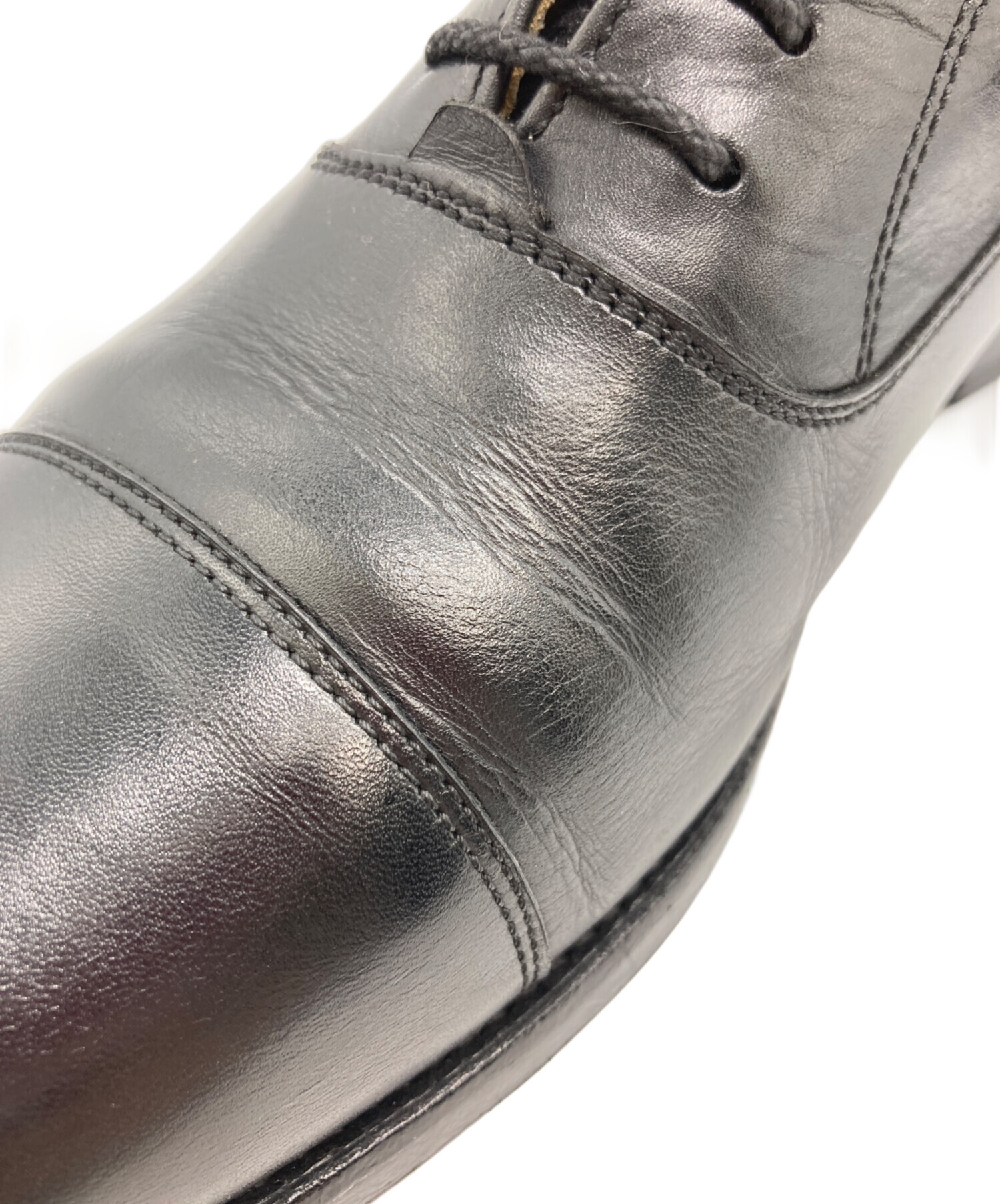 【中古】スペイン製 Berwick ブラックレザー ストレートチップ 中古・古着通販】berwick (バーウィック) ストレートチップシューズ