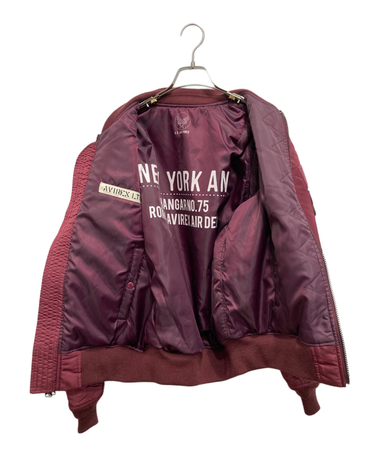 中古・古着通販】AVIREX (アヴィレックス) MA-1ジャケット ワイン