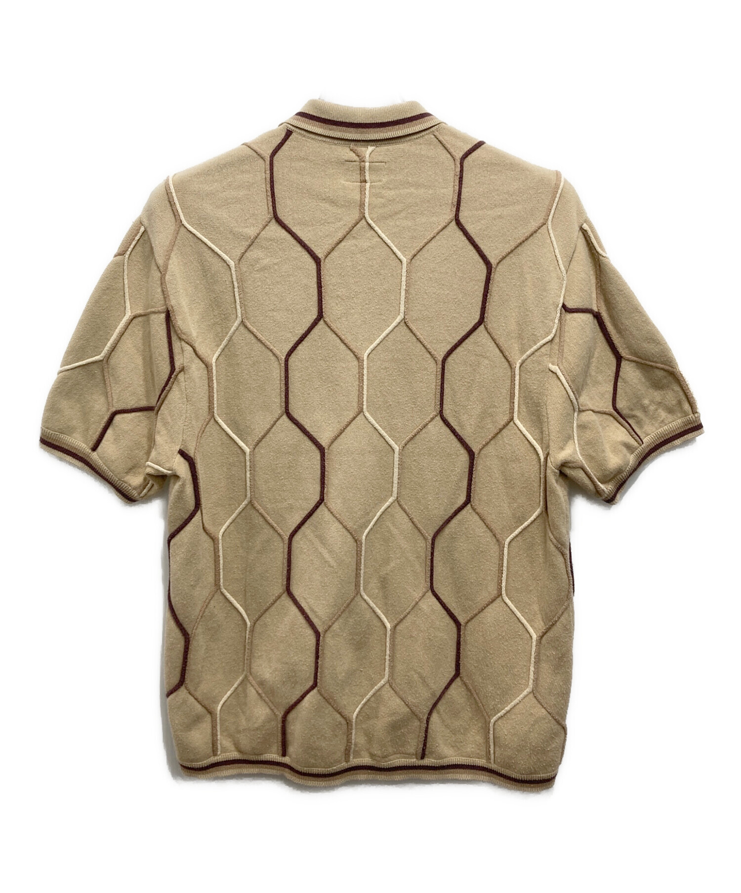 中古・古着通販】SUPREME (シュプリーム) Hex Zip Up Polo ベージュ 