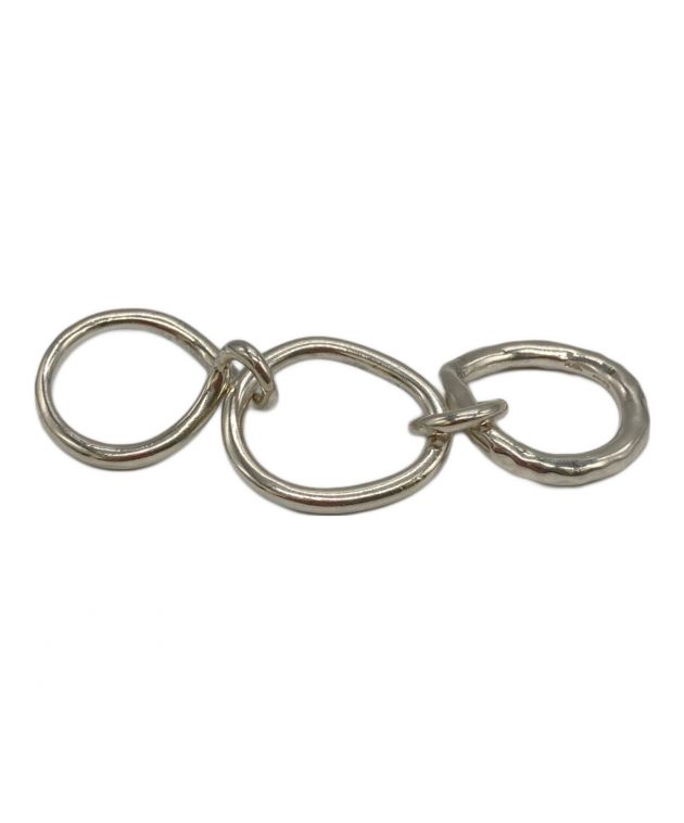 e.m シルバーリング　イーエム　太　変形　平打 e.m. - e.m.シルバー変形3連リングの通販 by ?!｜イーエムならラクマ