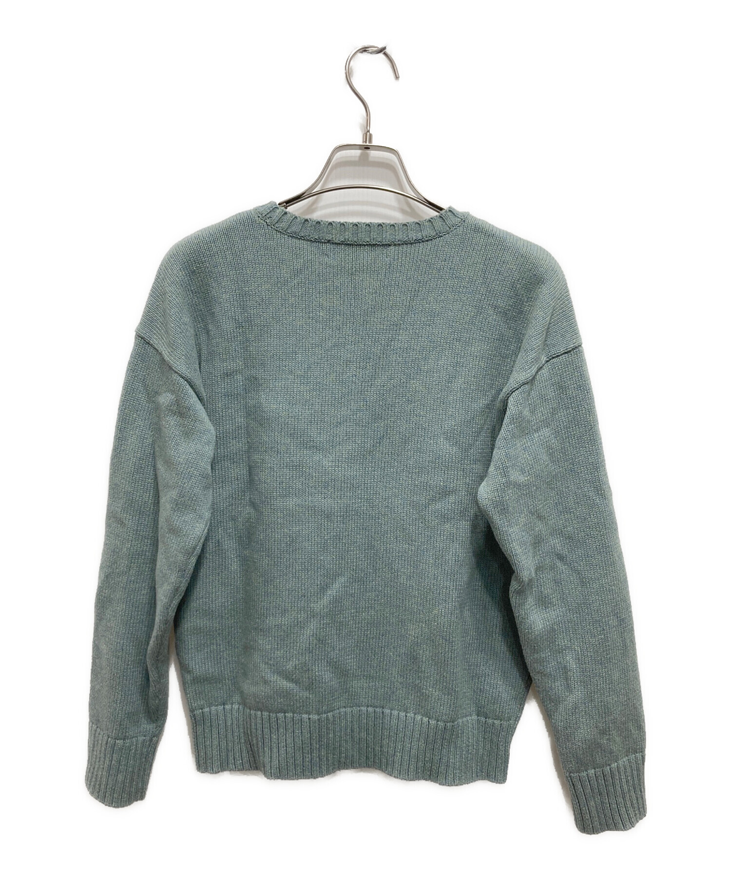 未使用 ポロ ラルフローレン Polo インターシャ ニットセーター グリーン 新品 25AW ポロラルフローレン NYC インターシャ編みセーター グリーン