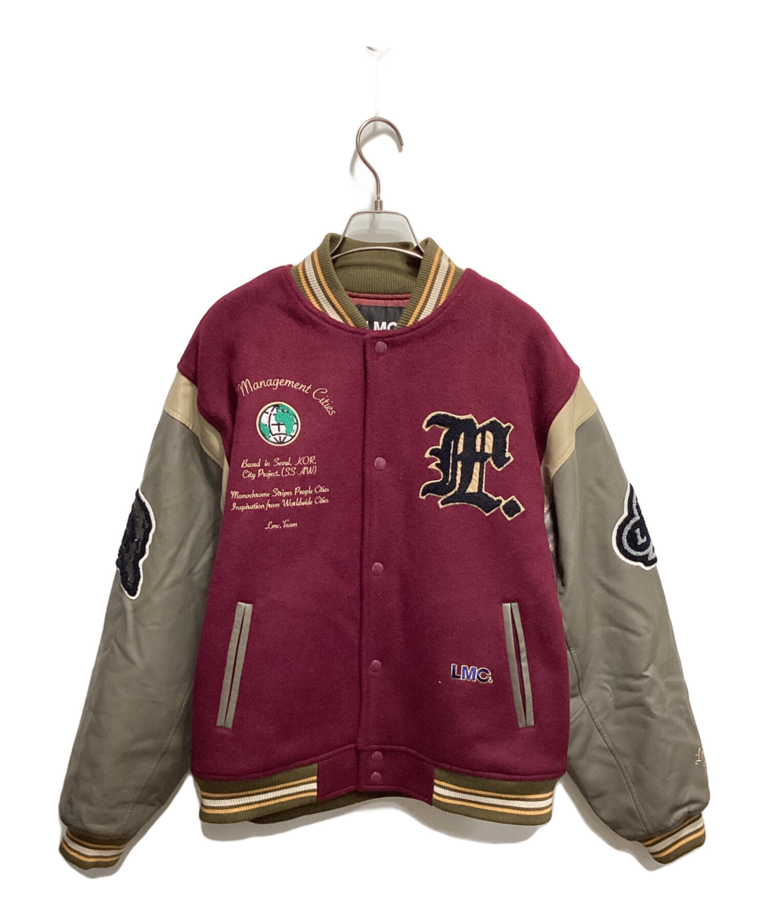 中古・古着通販】LMC (エルエムシー) スタジャン ボルドー サイズ:L 