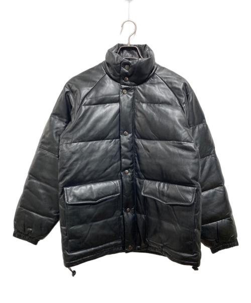 中古・古着通販】RIGEL (リゲル) ラムレザーダウンジャケット ブラック