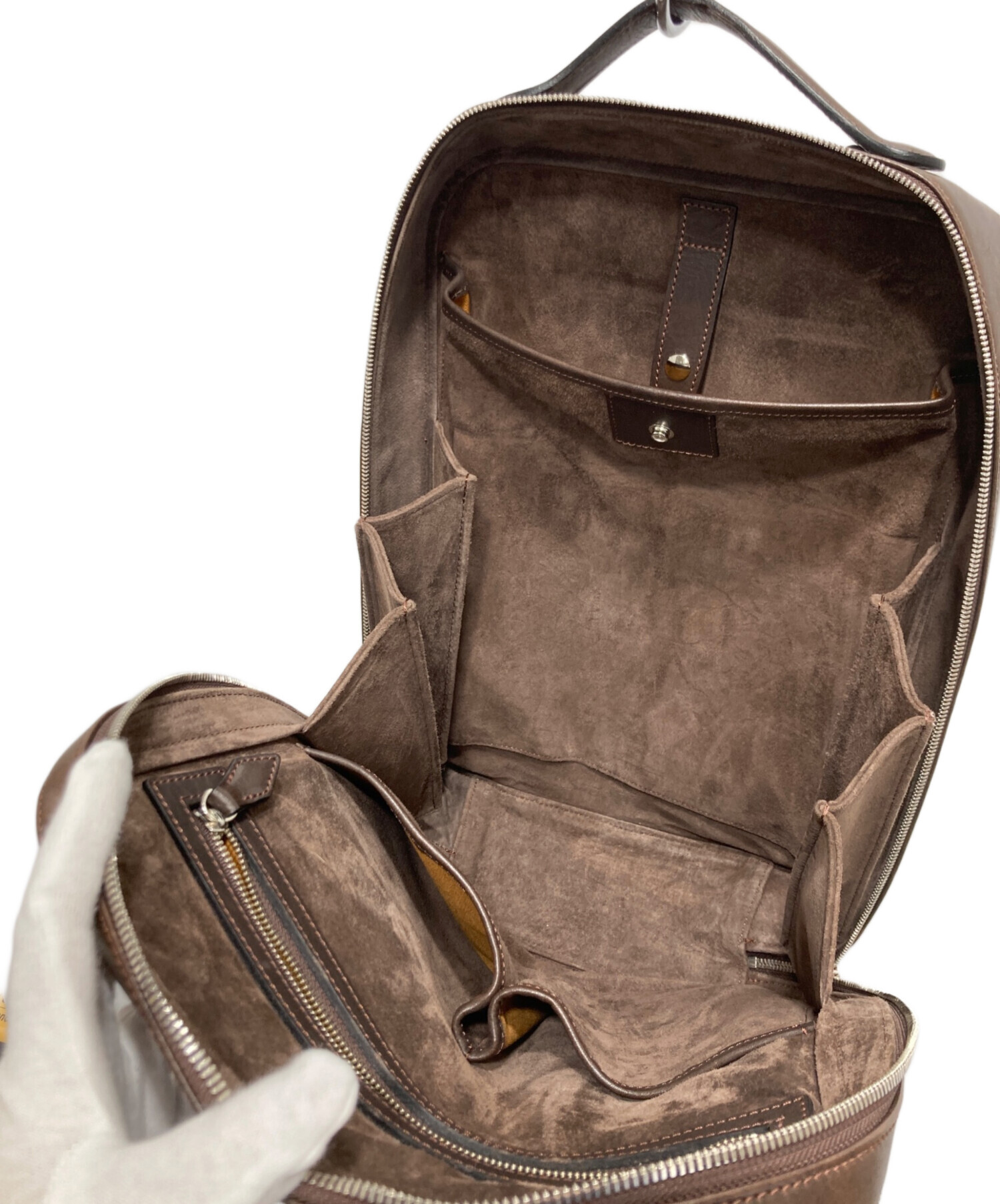 中古・古着通販】万双 (マンソウ) 双鞣和地 ビジネスリュック ブラウン