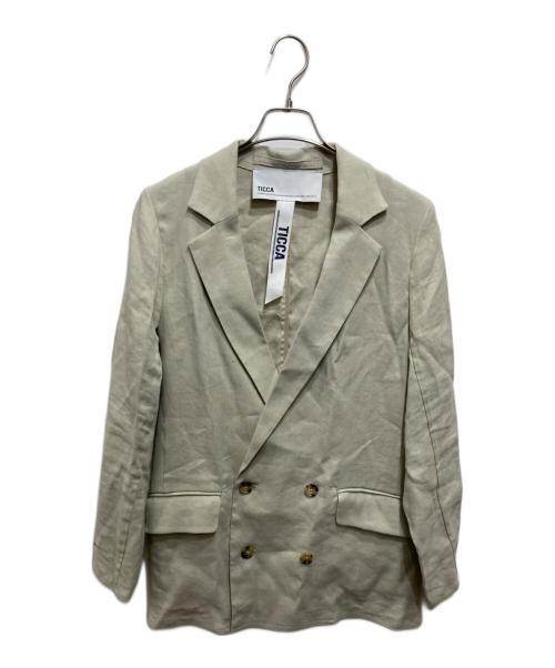 中古・古着通販】ticca (ティッカ) リネンパナマダブルジャケット