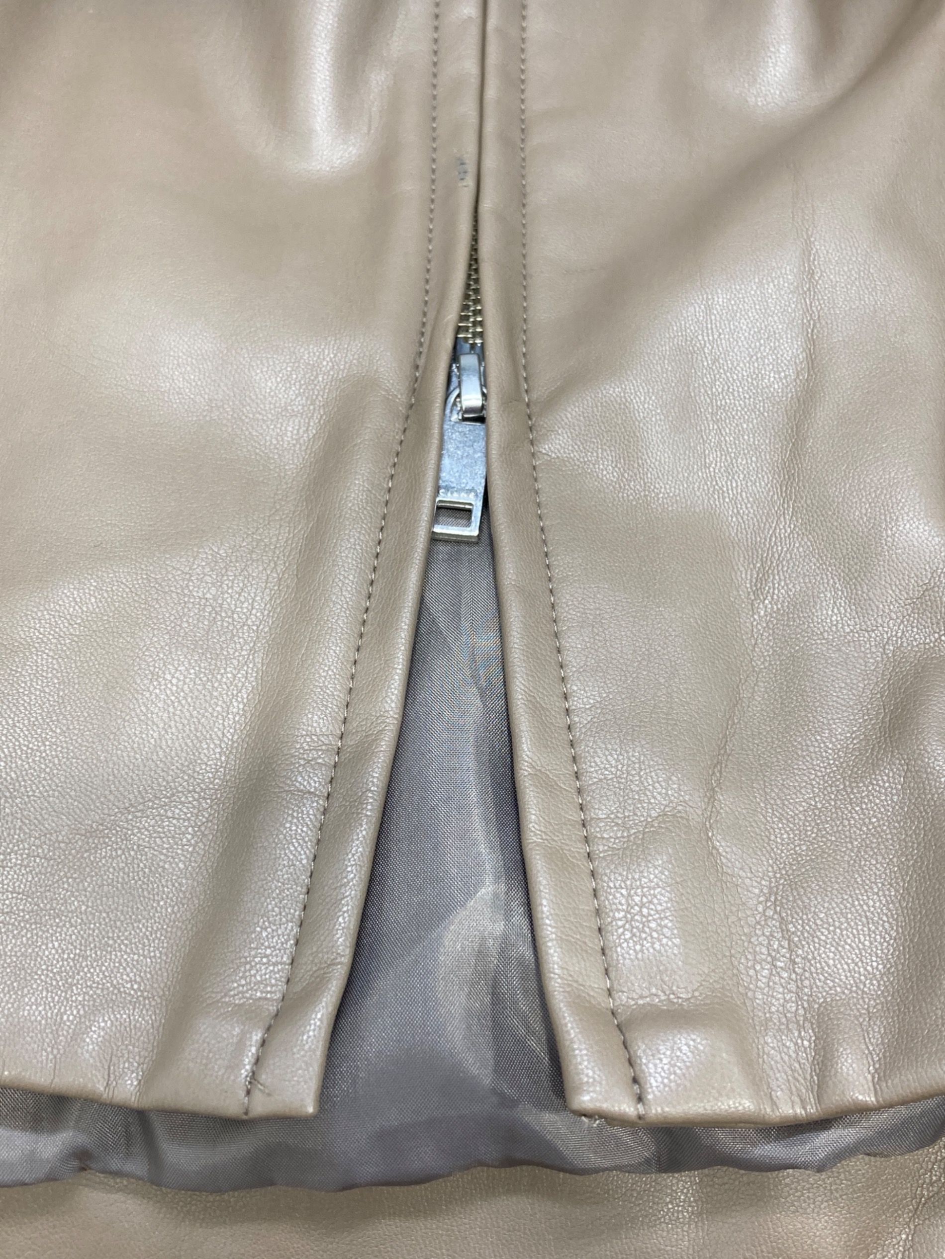 中古・古着通販】CLANE (クラネ) EGG FAKE LEATHER JACKET” ブラウン
