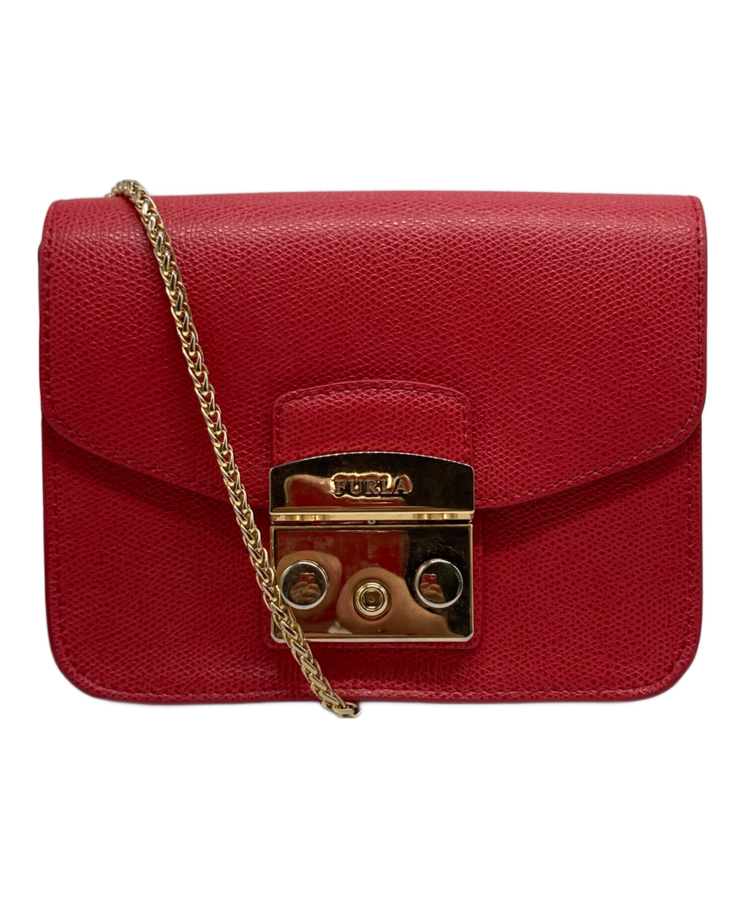 中古・古着通販】FURLA (フルラ) メトロポリスショルダーバッグ レッド 