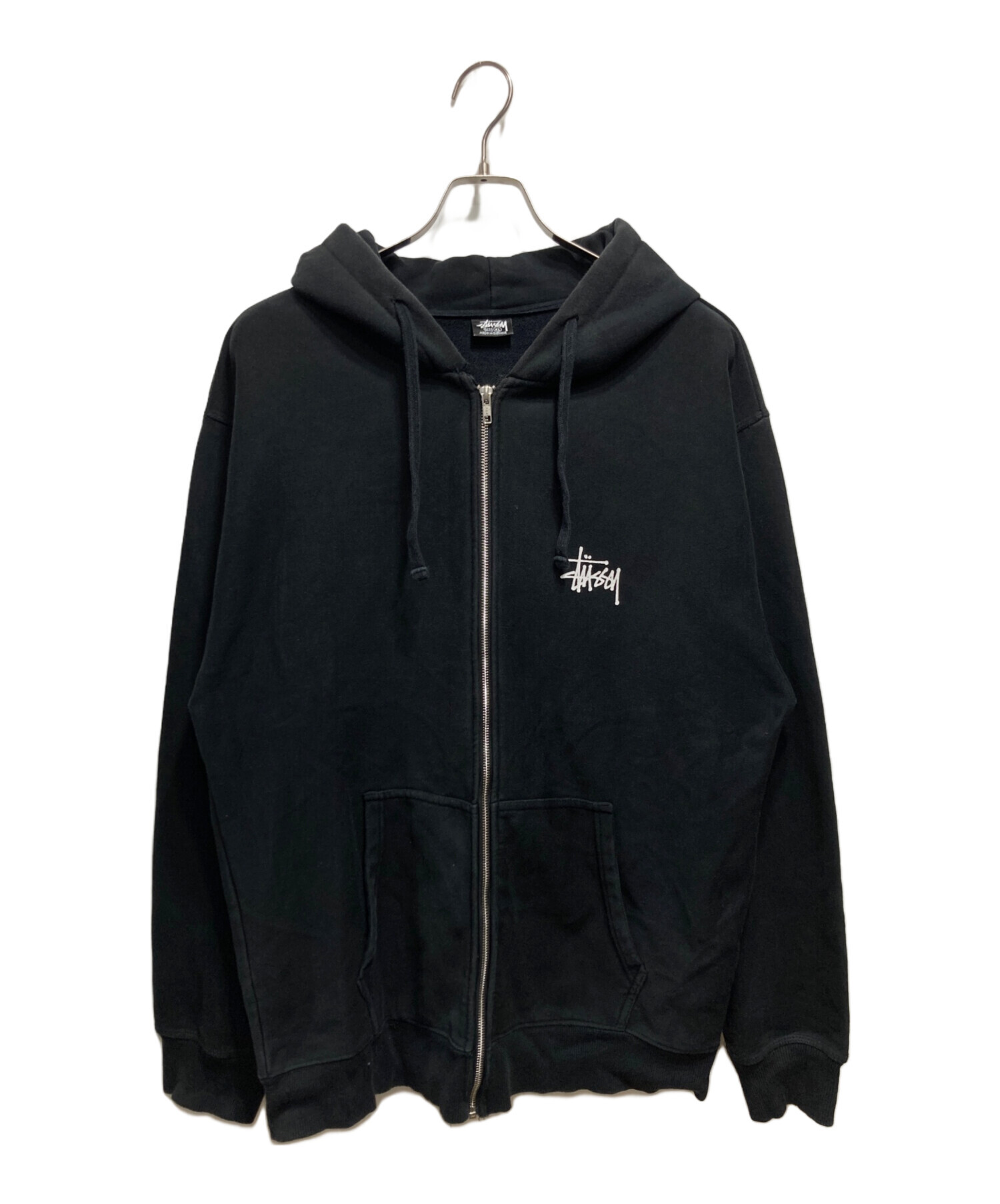 中古・古着通販】stussy (ステューシー) ロゴプリントジップパーカー 