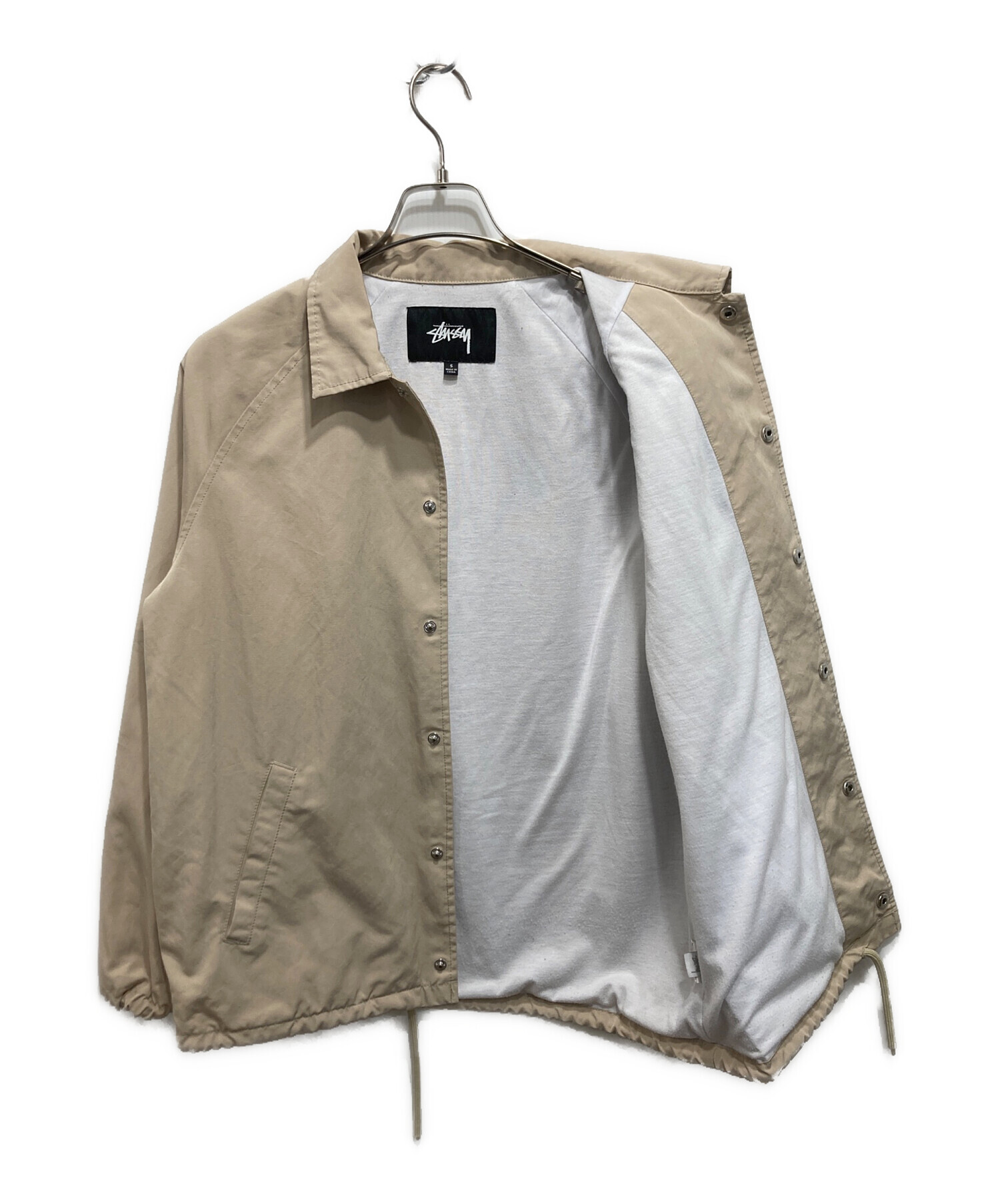 中古・古着通販】stussy (ステューシー) コーチジャケット ベージュ 